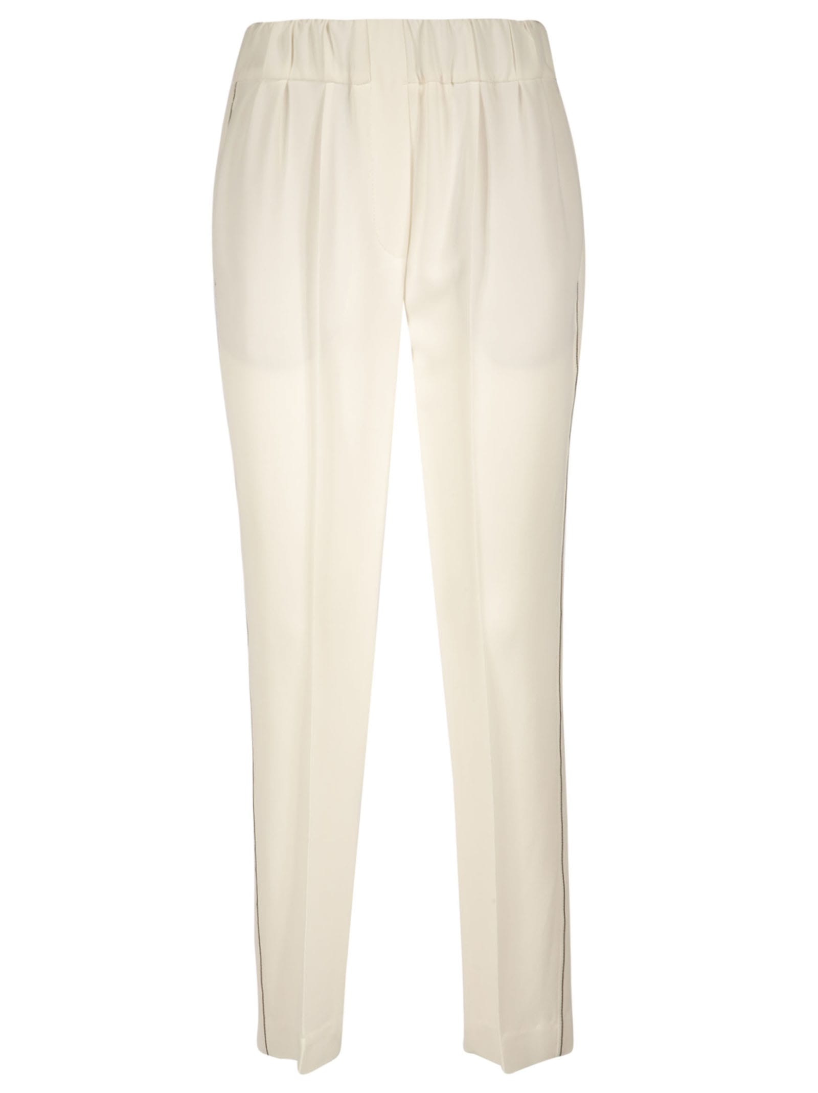 Brunello Cucinelli Ribbed Waist Classic Trousers