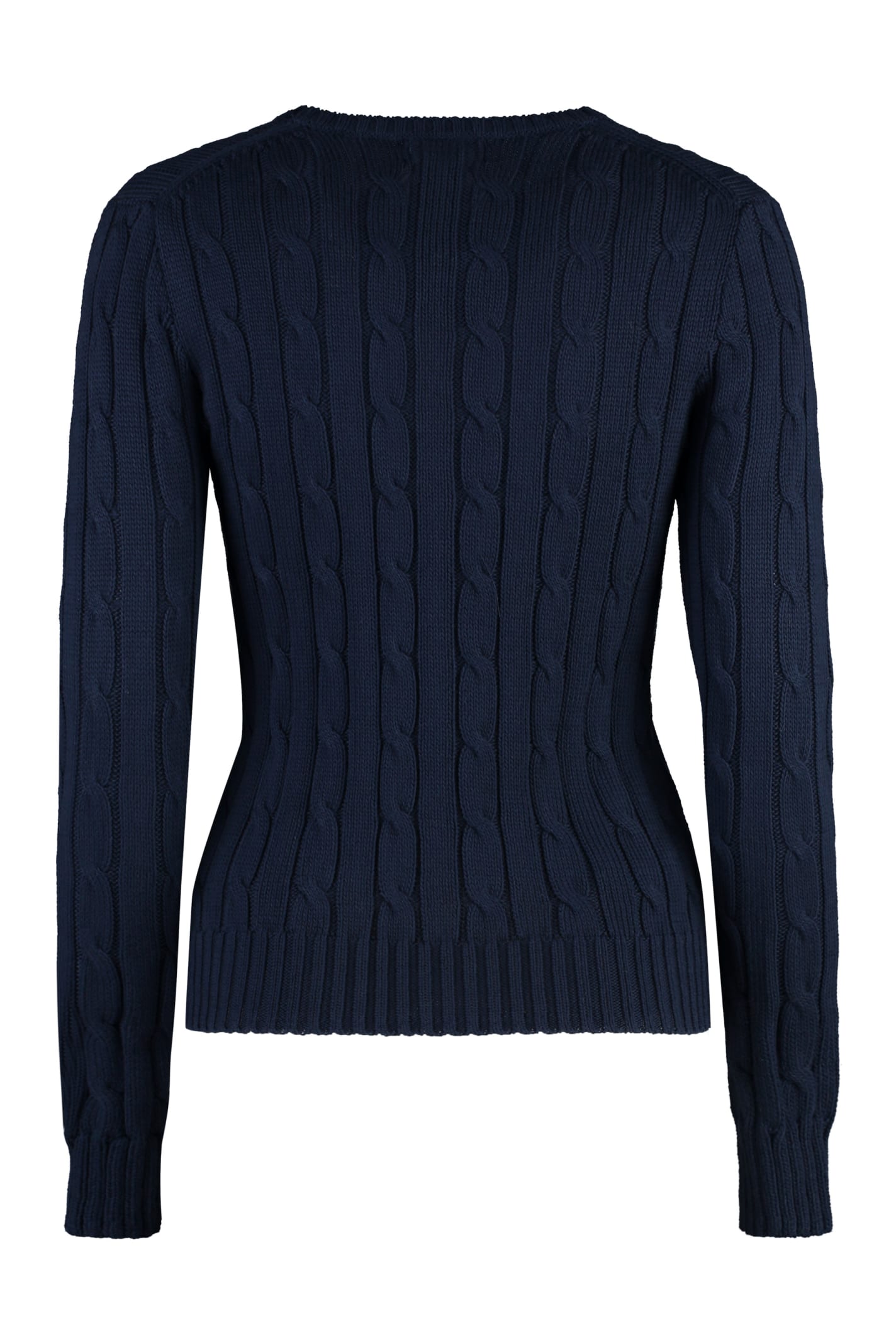 Shop Ralph Lauren Cable Knit Sweater In Black