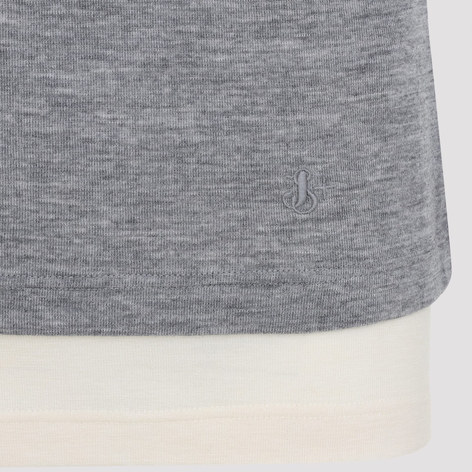 Jil Sander Crew Neck T-shirt And Vest Two-piece Set