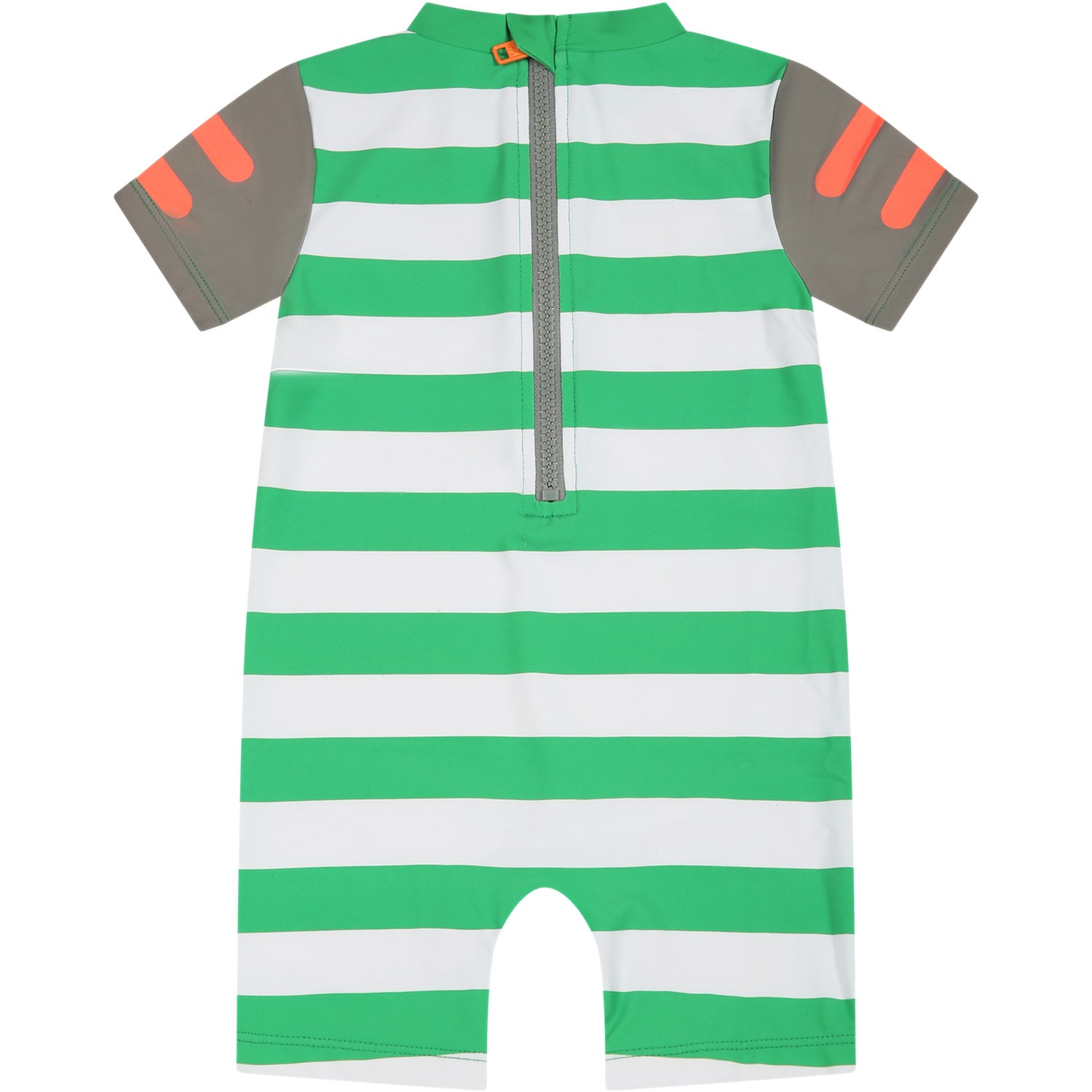 Shop Stella Mccartney Multicolor Romper For Baby Boy With Gecko Print