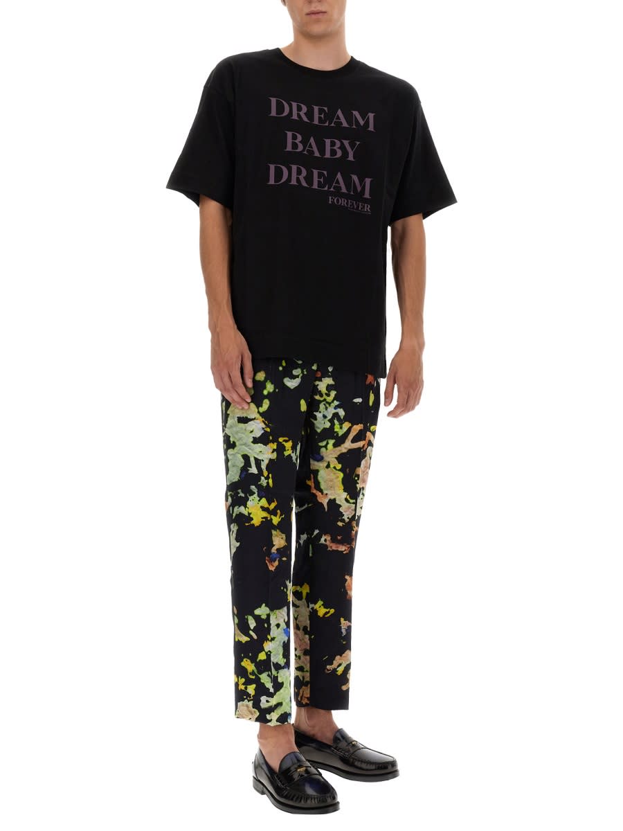 Shop Dries Van Noten Dream Baby Dream Print T-shirt In Black