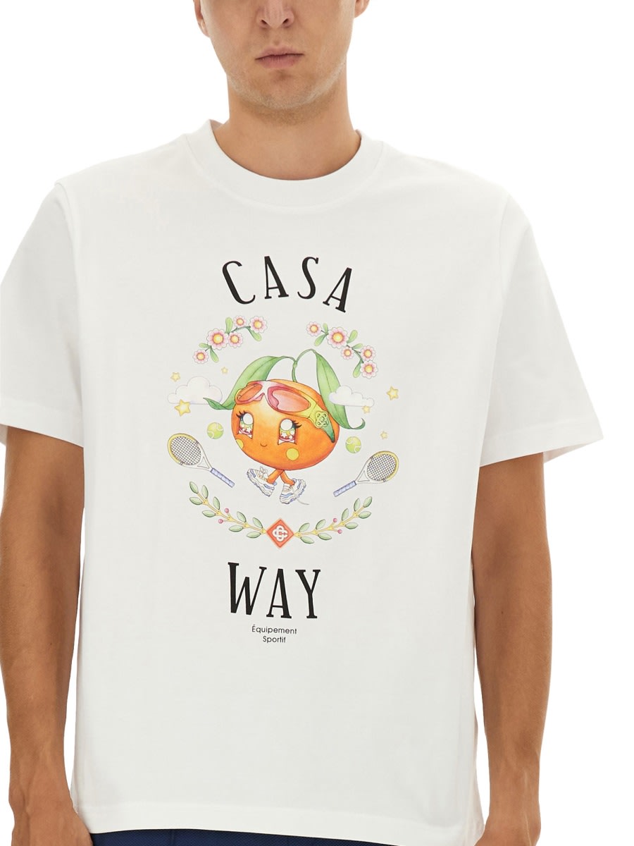 Casablanca Print T-shirt In Multi