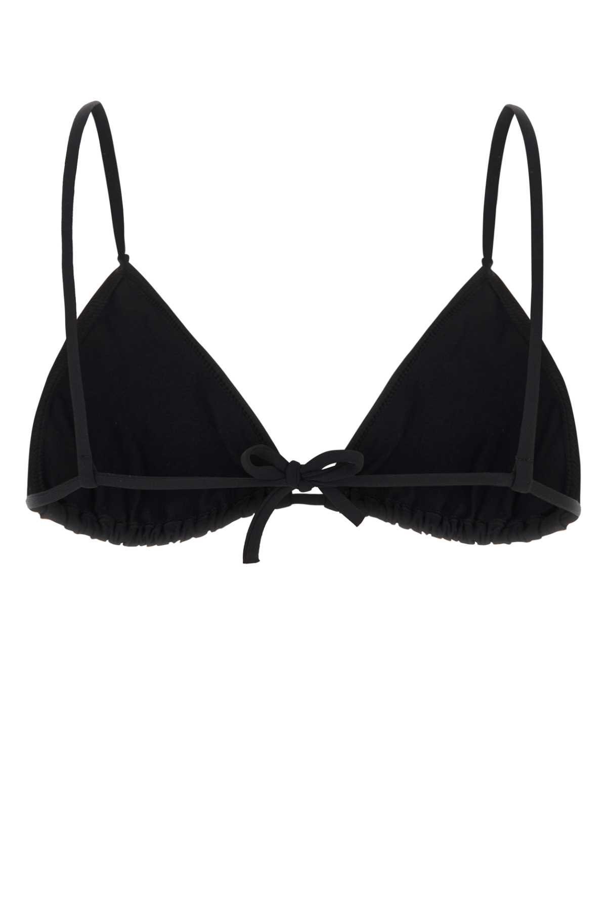 Eres Black Stretch Nylon Mouna Bikini Top In Blue