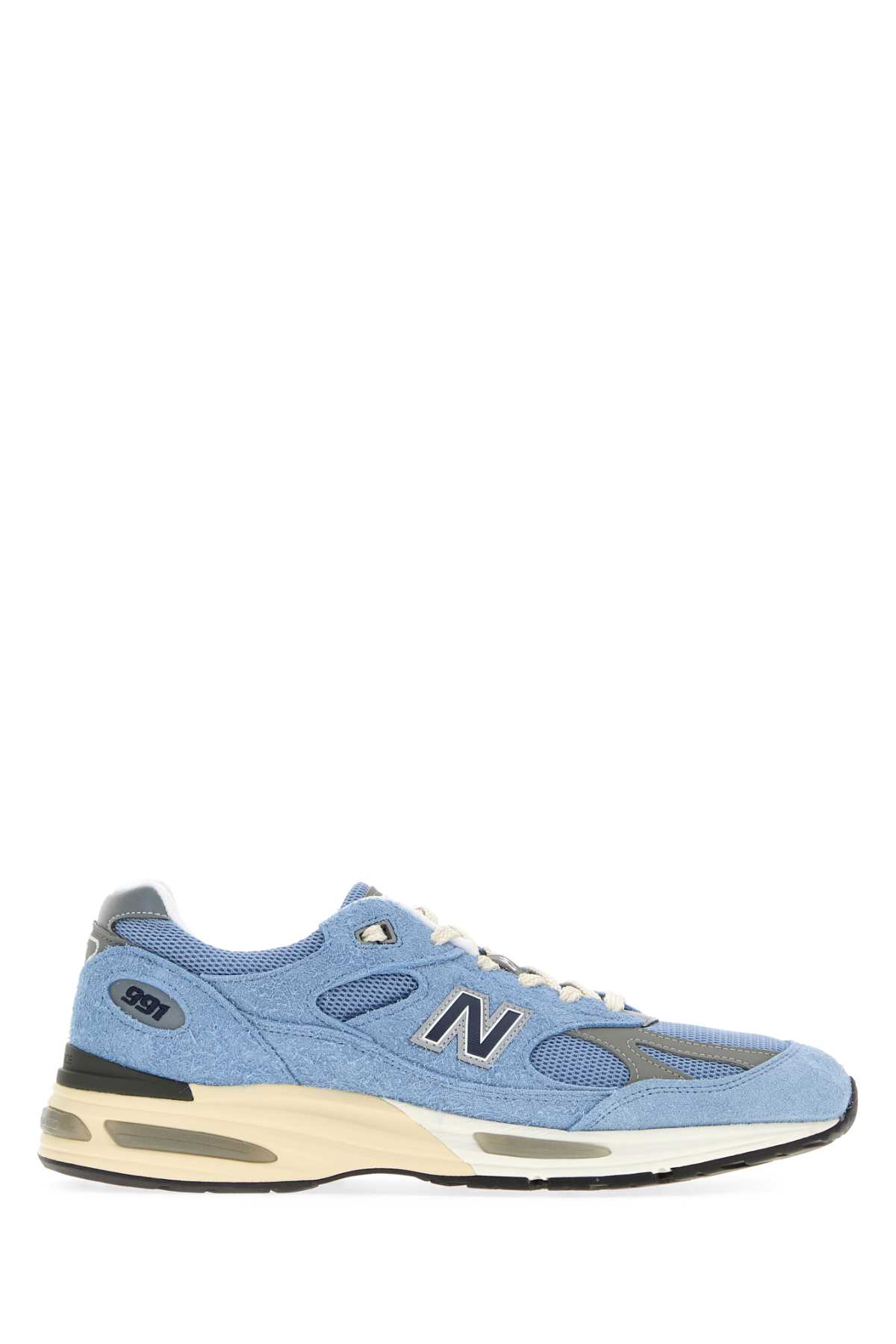 Light Blue Suede And Mesh 991v2 Sneakers
