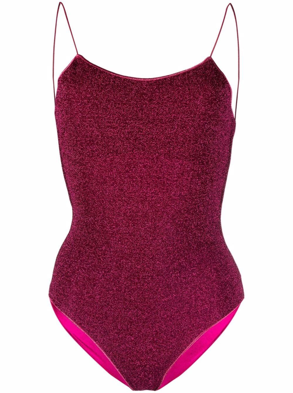 Oseree Oséree Woman Lumièere Maillot Lurex Fuxia Swimsuit