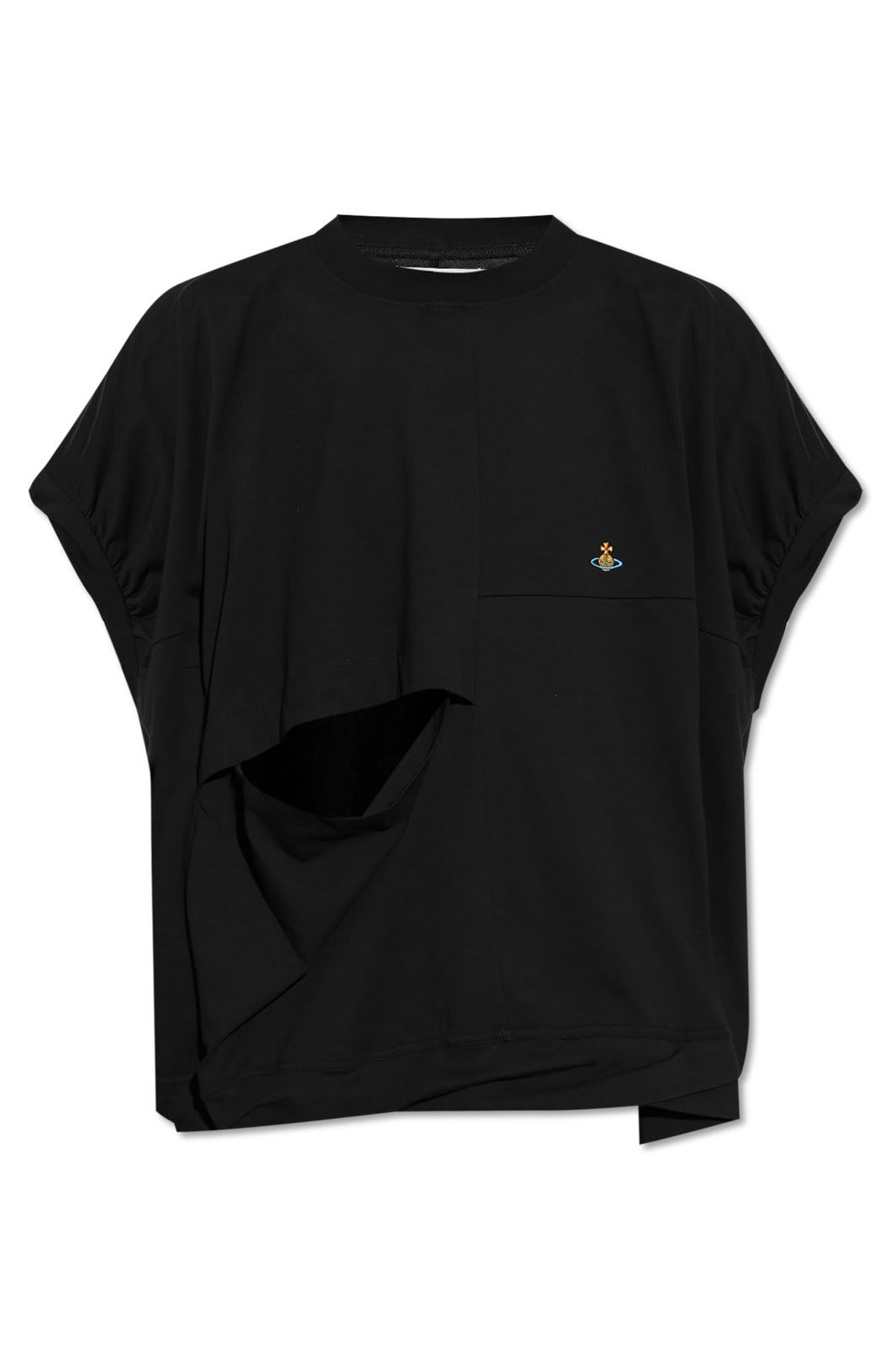 Shop Vivienne Westwood Dolly Orb Embroidered Oversized T-shirt In Black