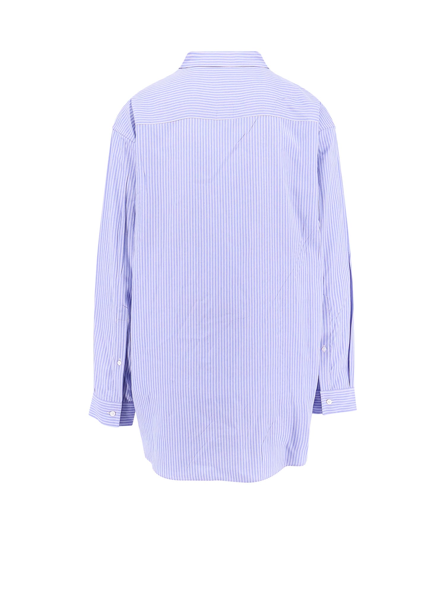 Shop Balenciaga Shirt In Blue White