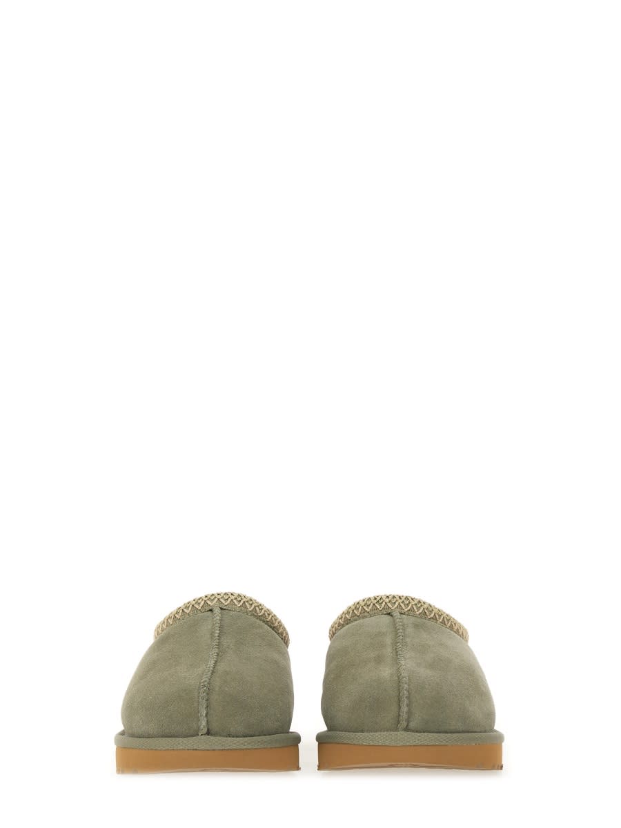 Ugg Tasman Wool-blend Fleece-lined Embroidered Suede Slippers In Multi