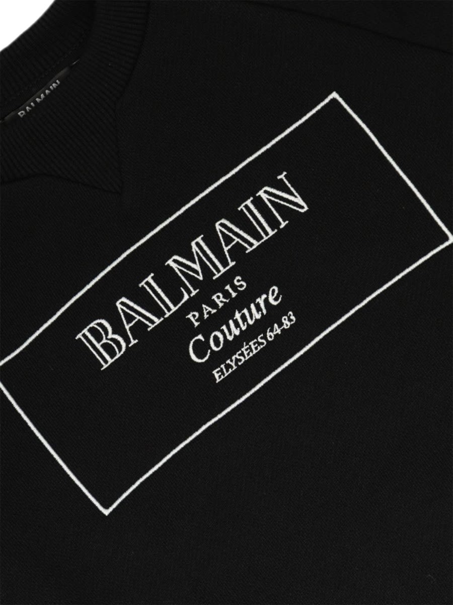 Balmain Sweatshirt With Logo In Black