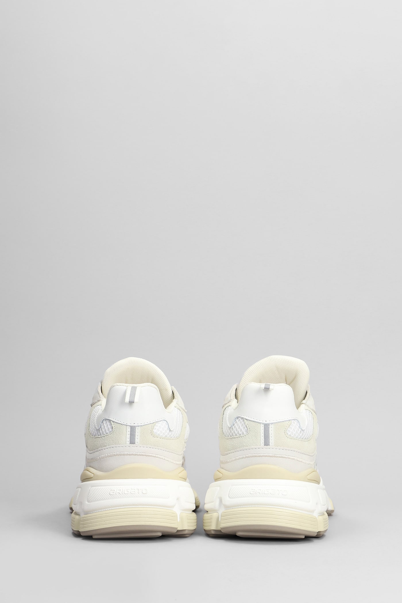 Axel Arigato Sphere Runner Sneakers In Grey Leather And Fabric In Neutral