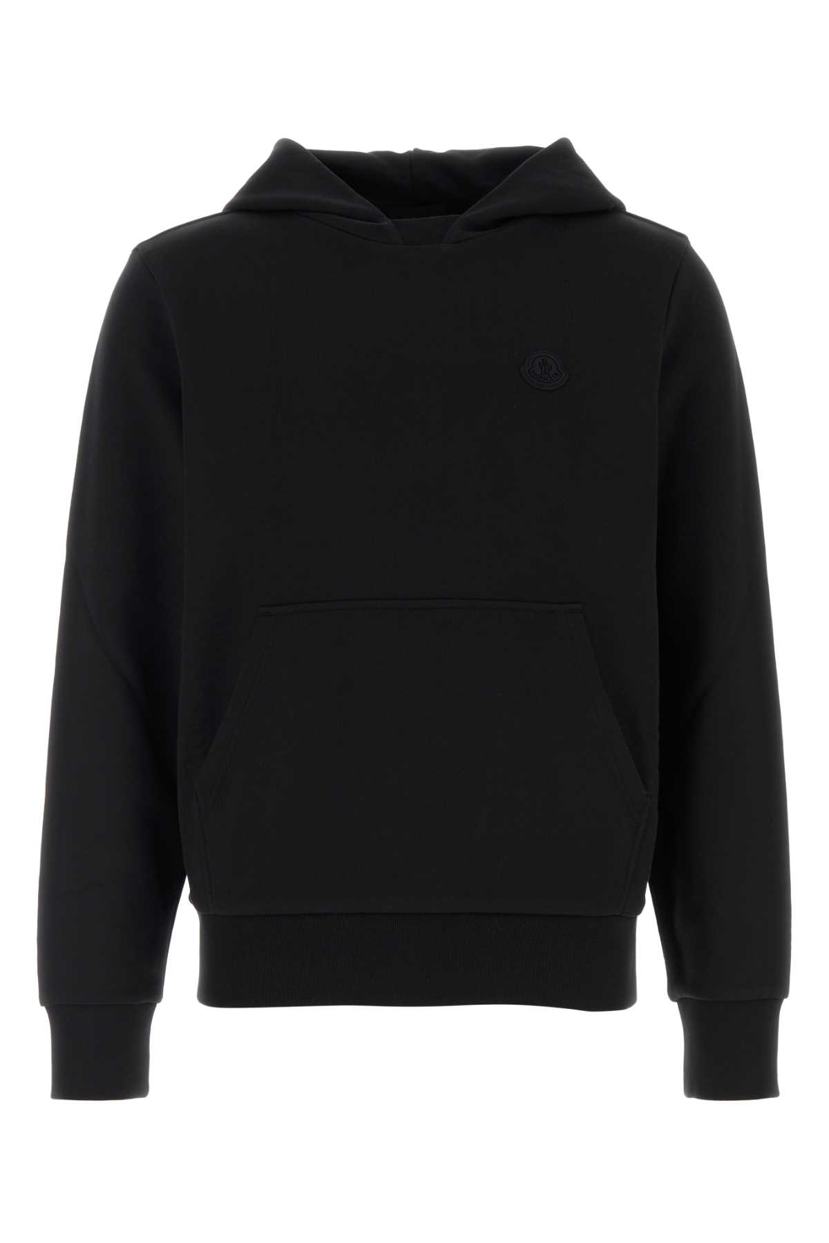 Moncler Black Cotton Sweatshirt In Gray