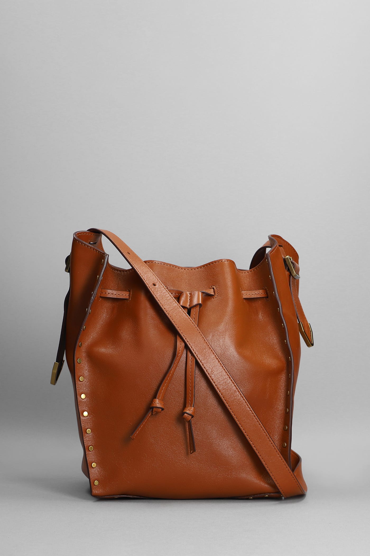 Isabel Marant Buky Shoulder Bag In Brown Leather