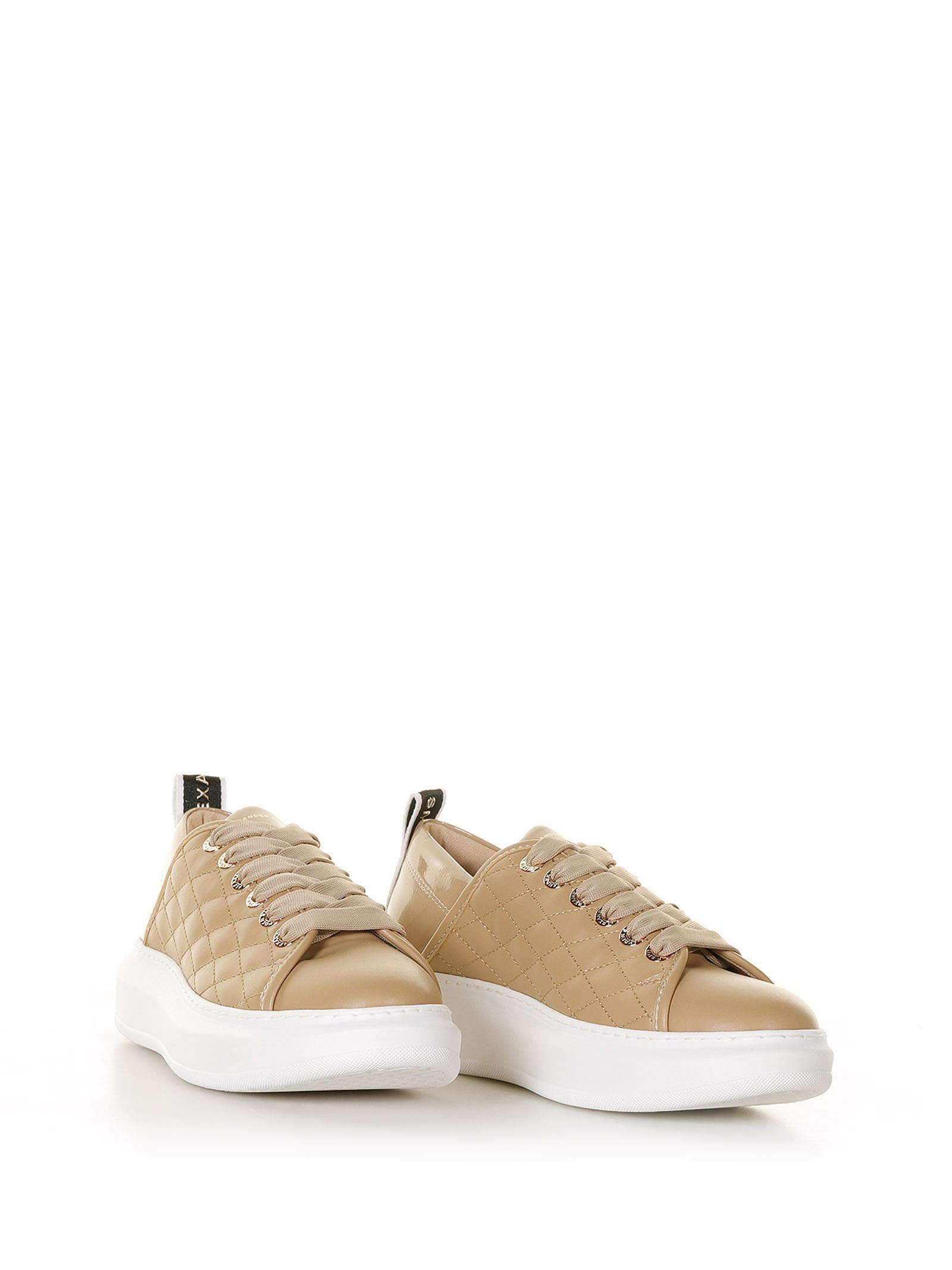 Alexander Smith London Wembley Sneaker In Beige Leather Smart Closet