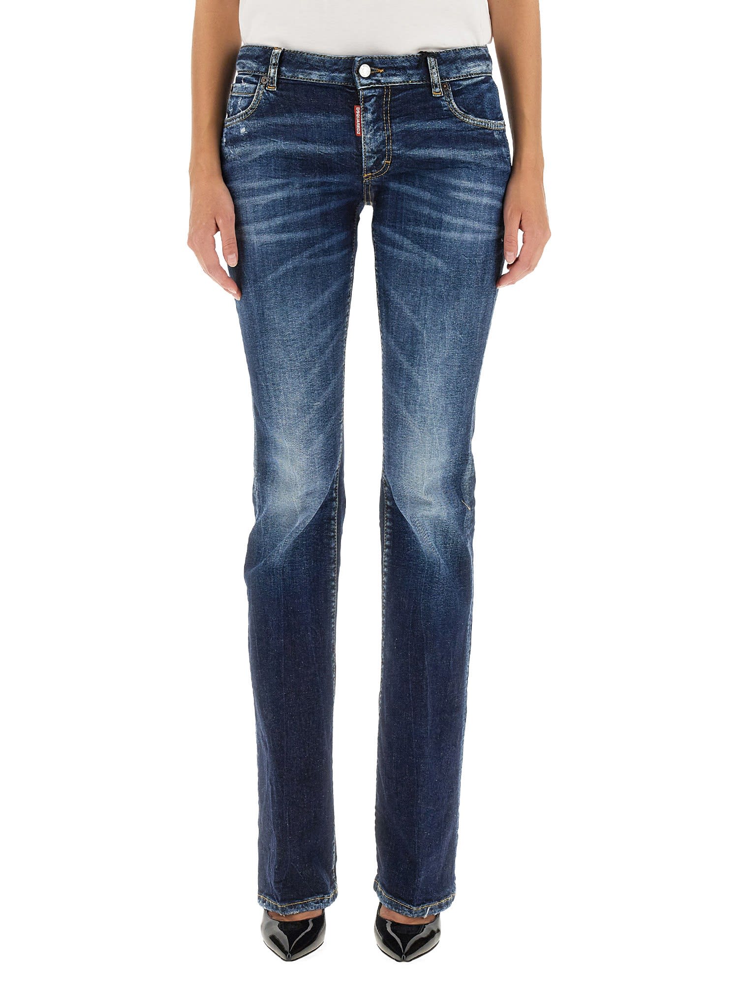 Dsquared2 Jeans Flare Twiggy In Denim