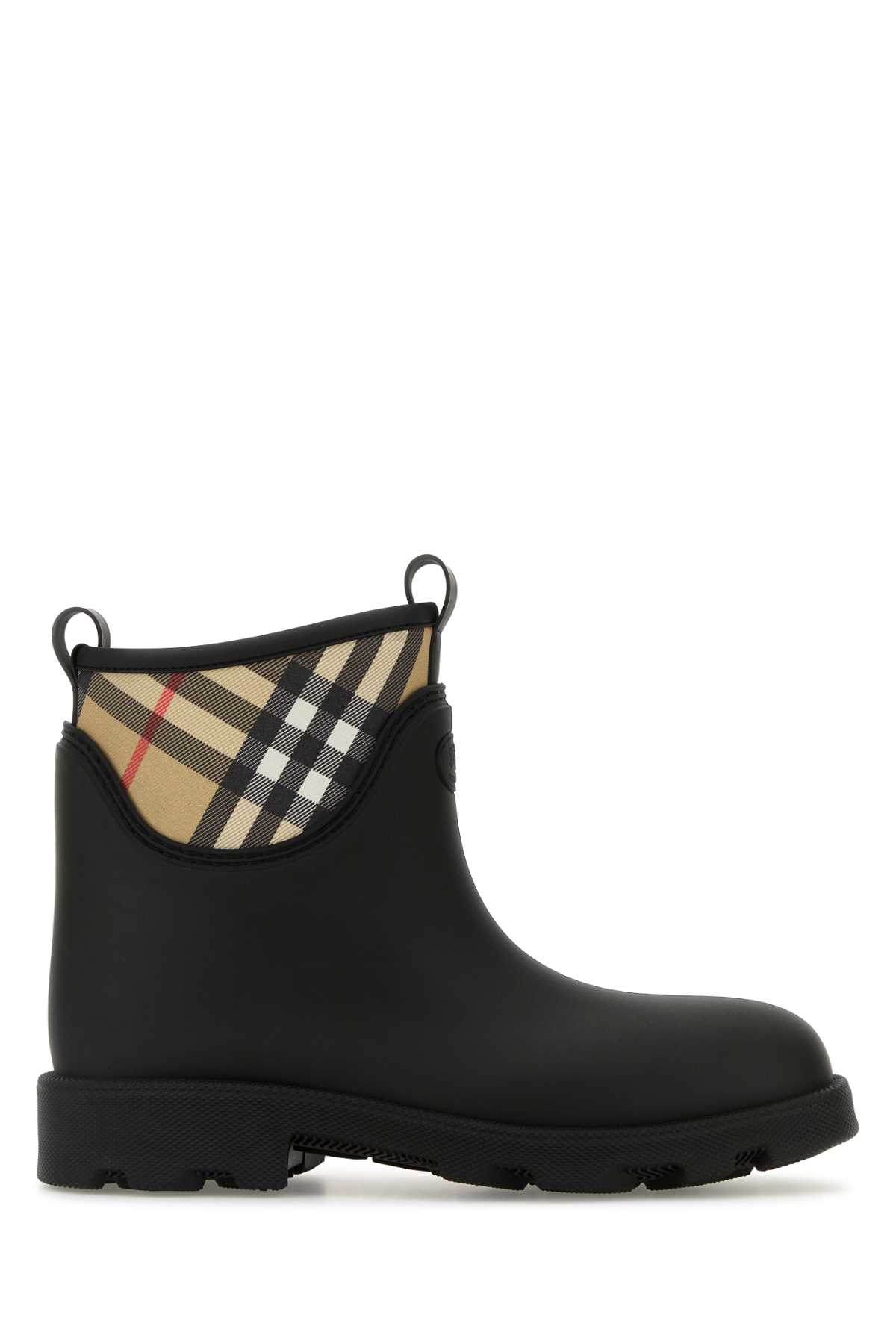 Black Rubber Marsh Stamp Ankle Boots