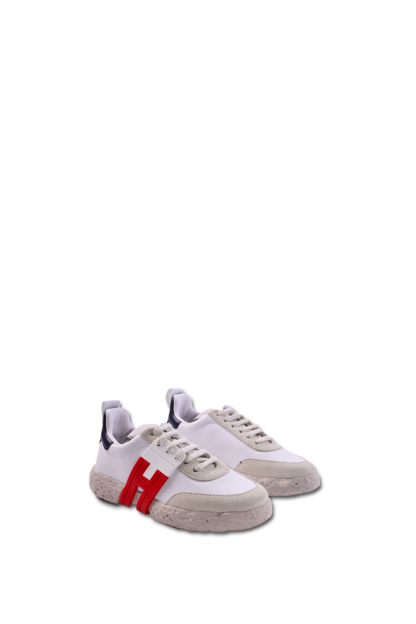 Shop Hogan 3r Sneakers In Leather In White