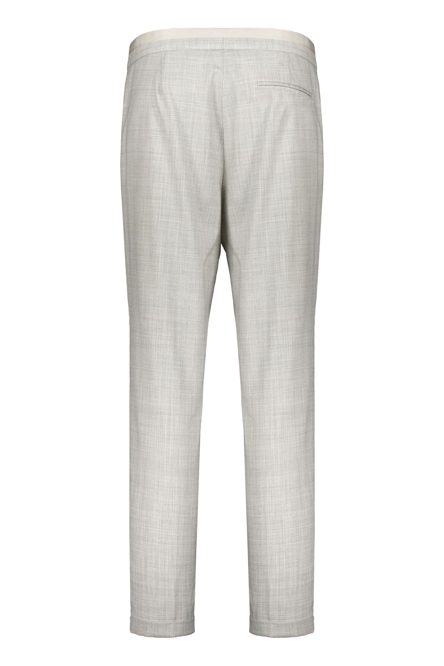 Fabiana Filippi Virgin Wool Tapered Trousers In Grey