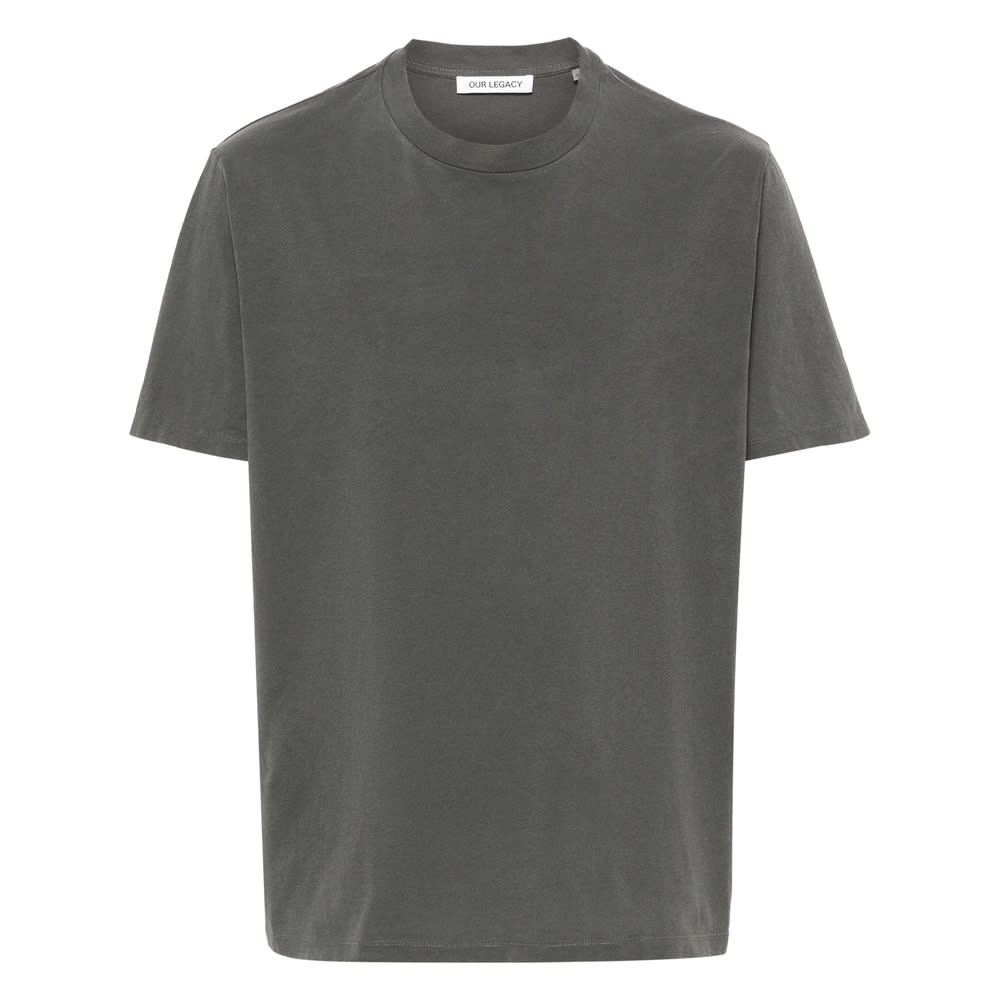 Our Legacy Mens Worn Black Boxy Short-sleeve Cotton-jersey T-shirt In Gray