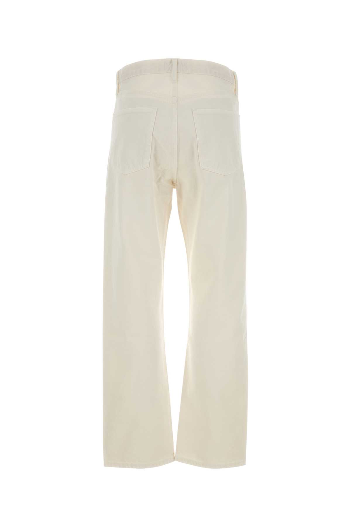 Agolde White Denim Jeans In Neutral