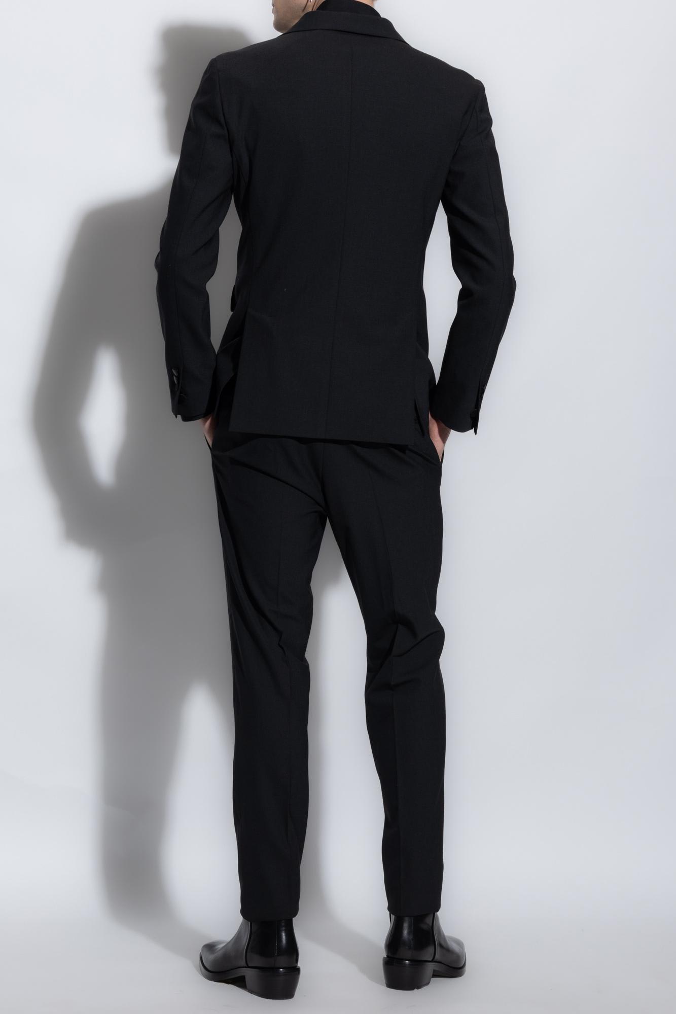 Shop Dsquared2 Satin Suit In Black
