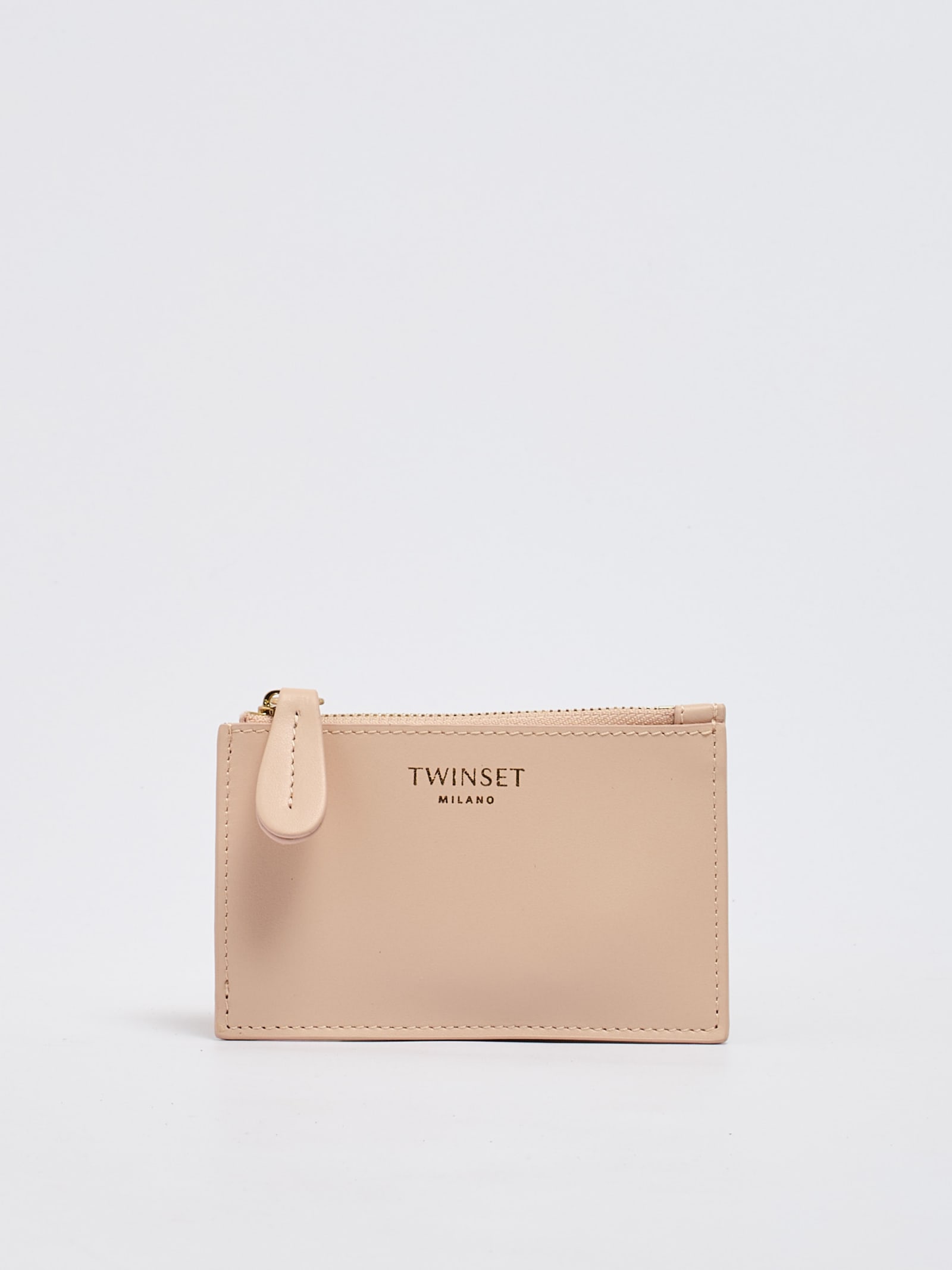 Twinset Fabric Wallet In Rosa
