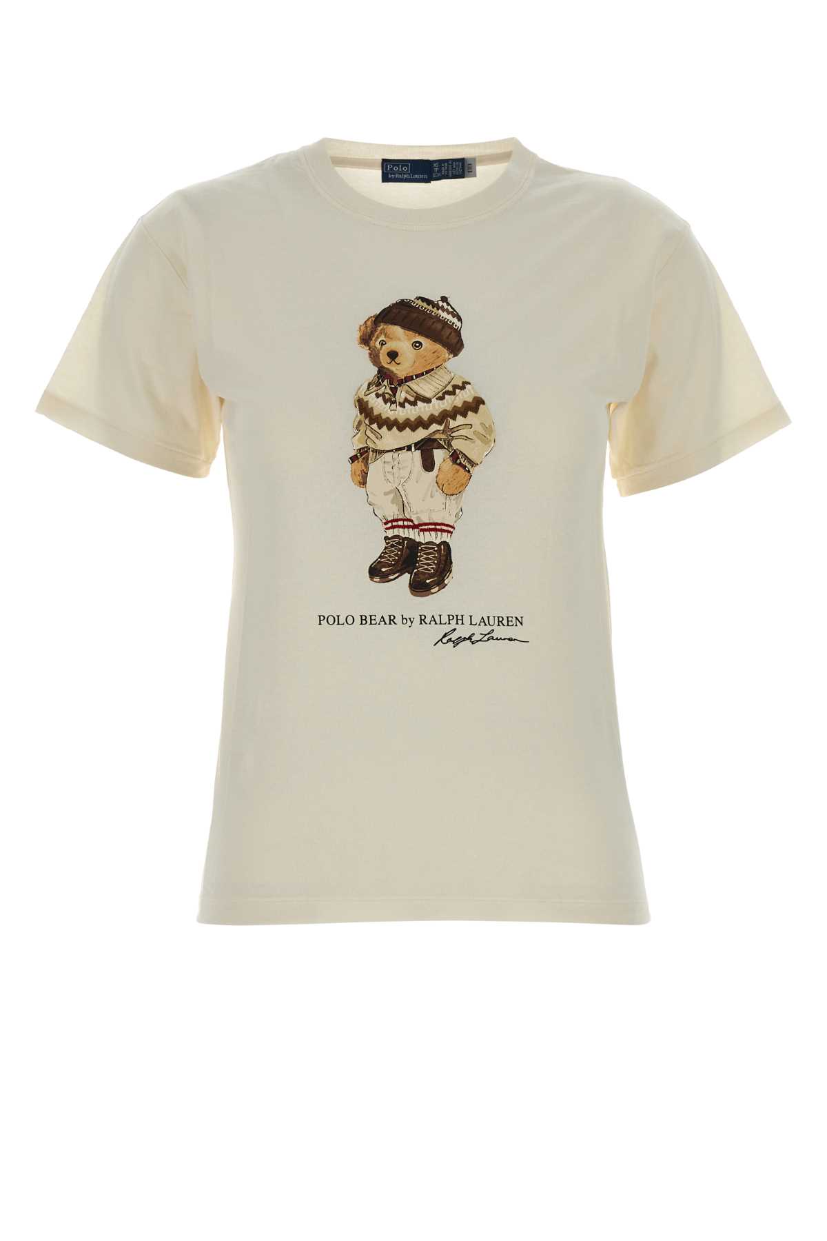 Polo Ralph Lauren Ivory Cotton T-shirt In Nude