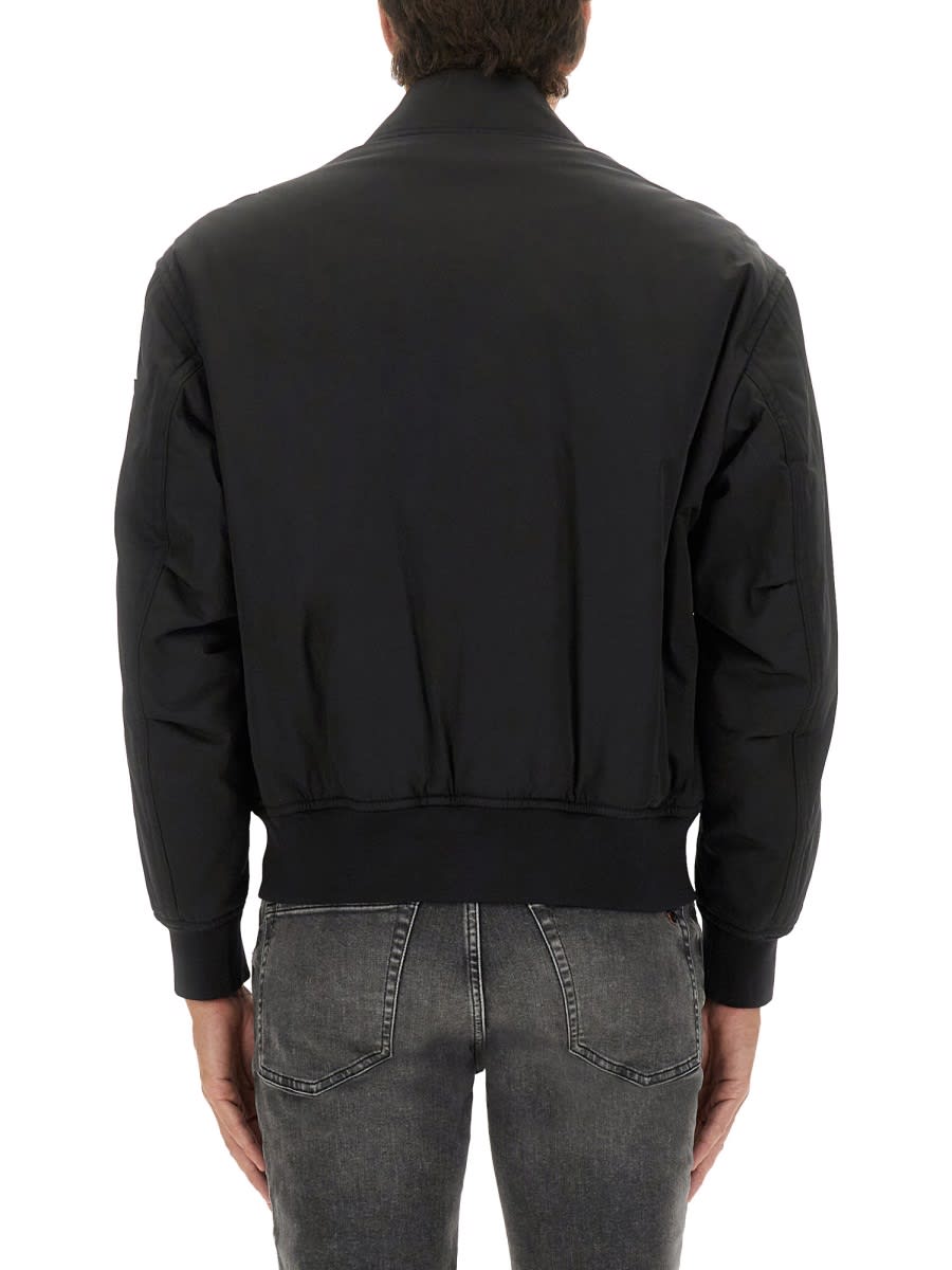 Hugo Boss Boss Bomber Jacket With Removable Lining In Black