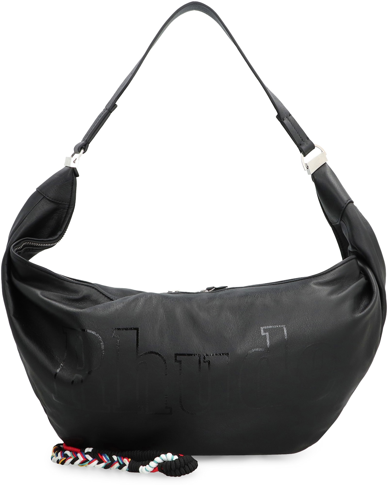 Rhude Leather Messenger Bag In Black