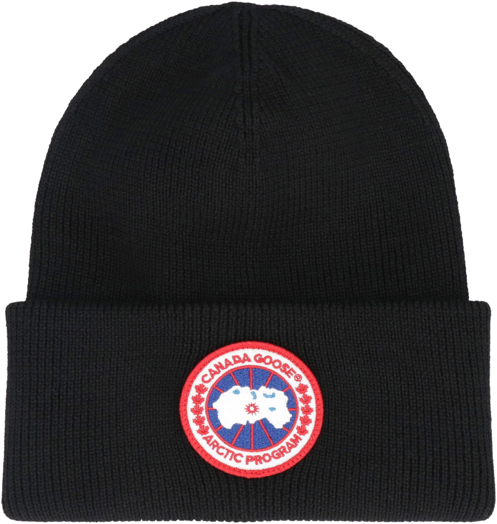 Shop Canada Goose Artic Disc Toque Wool Hat In Black