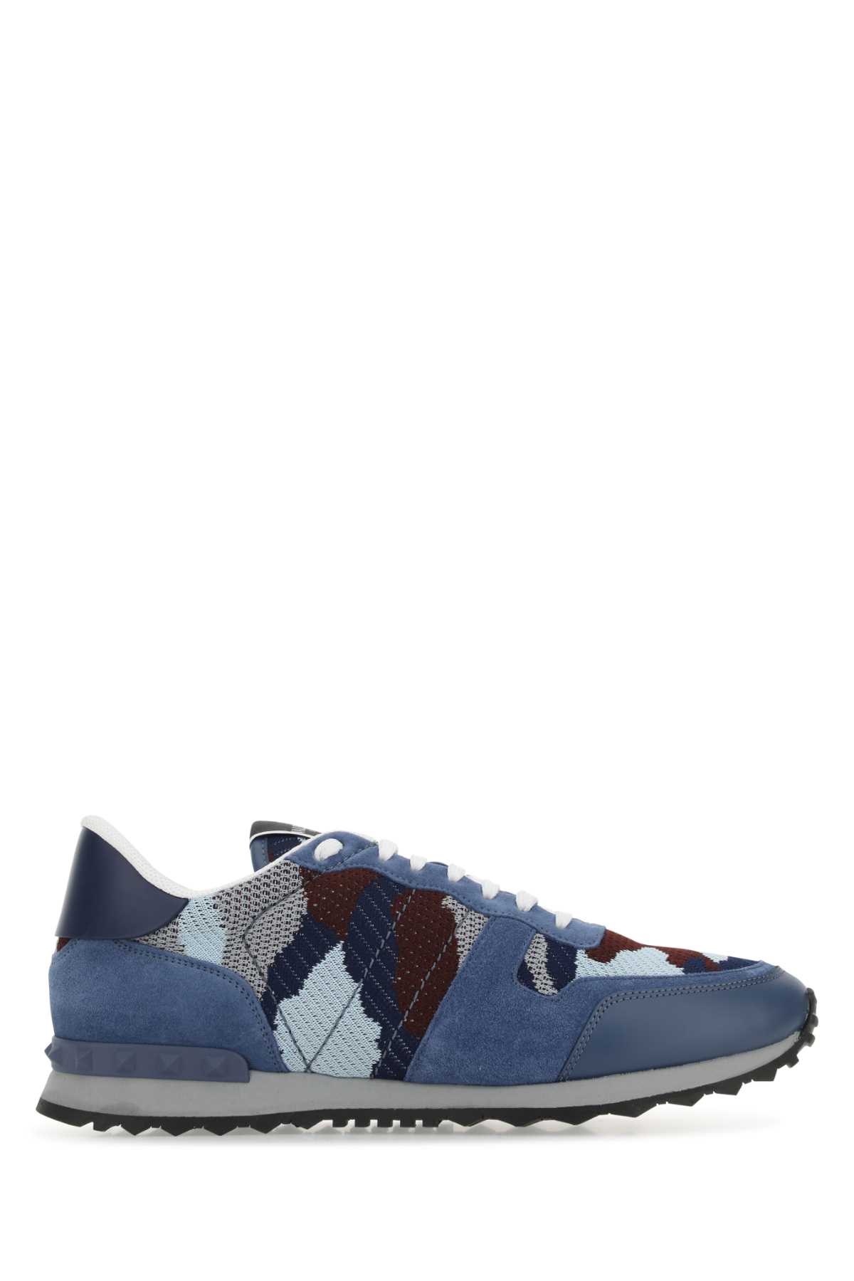 Multicolor Fabric And Leather Rockrunner Camouflage Sneakers