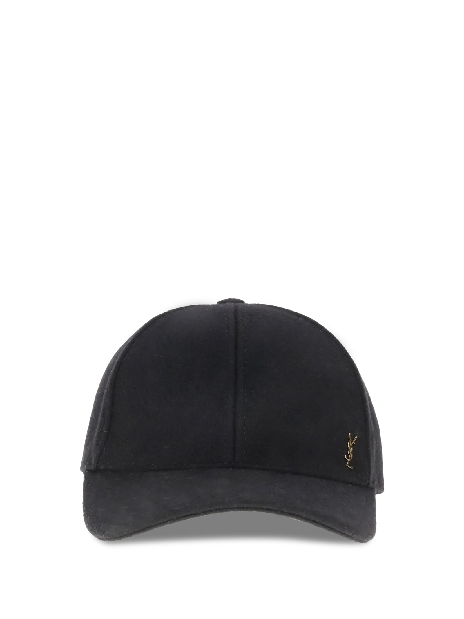 Saint Laurent Wool Baseball Cap - Saint Laurent - Modalova