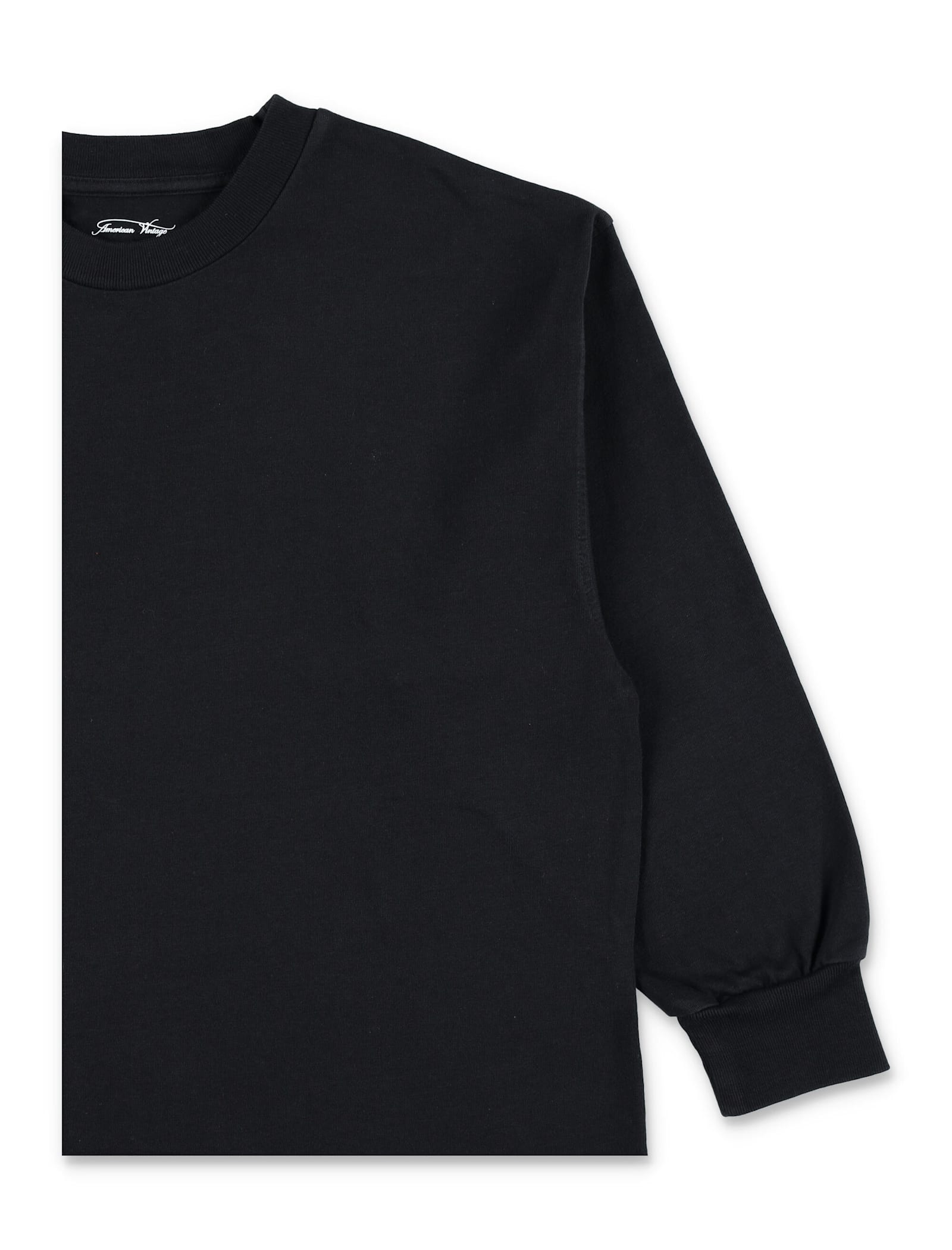 American Vintage Kids Fizvalley Long Sleeves T-shirt In Black