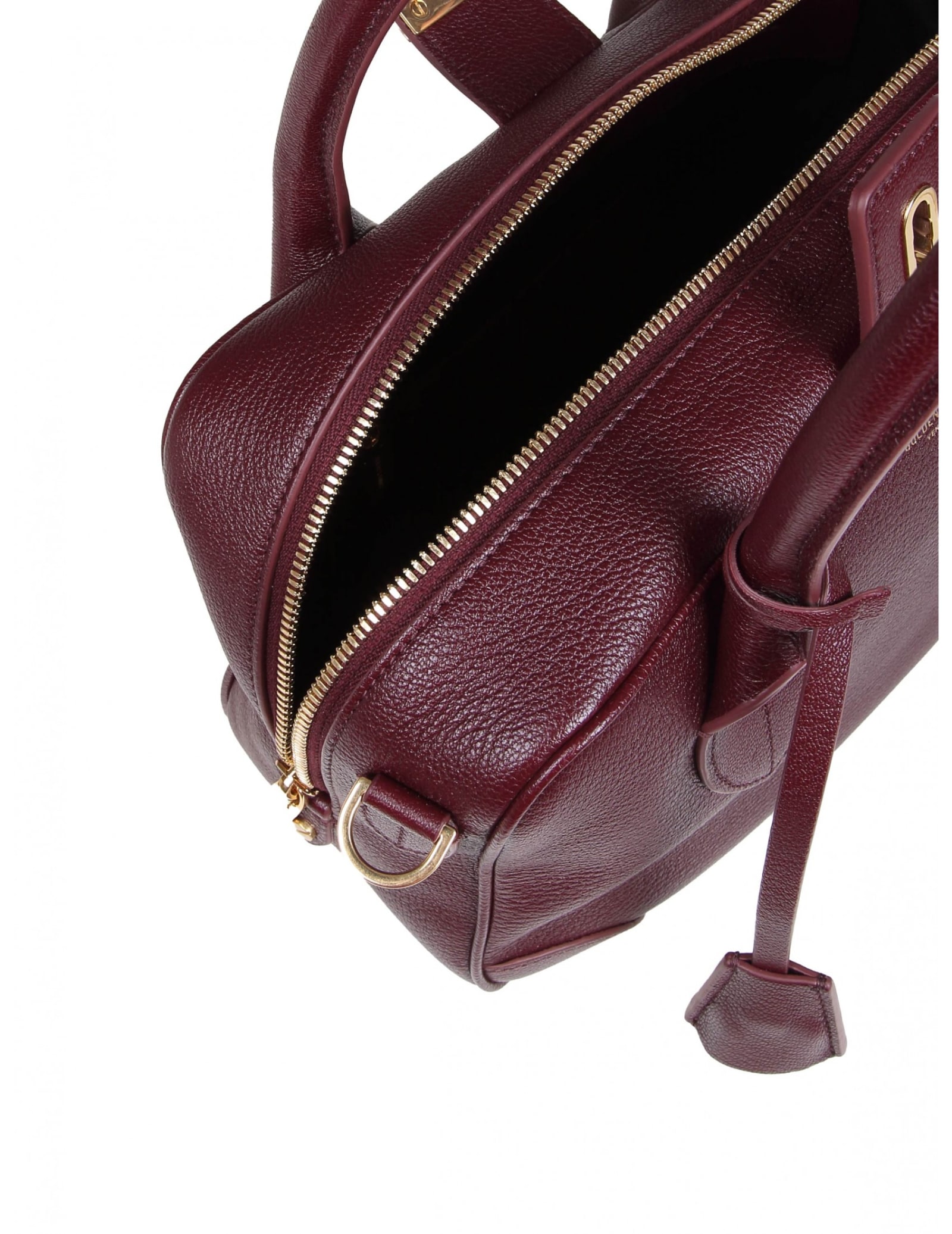 Shop Golden Goose Vita Handbag In Burgundy Leather