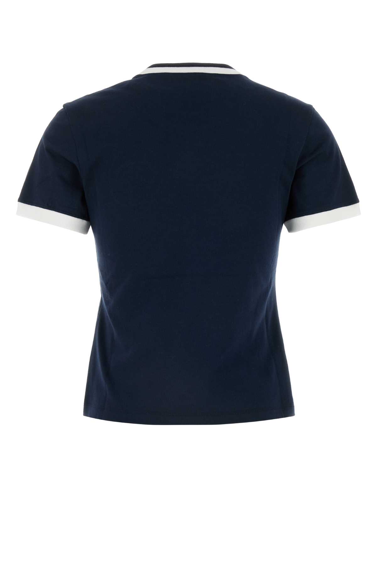 Shop Gucci Navy Blue Cotton T-shirt In Sportynavymix