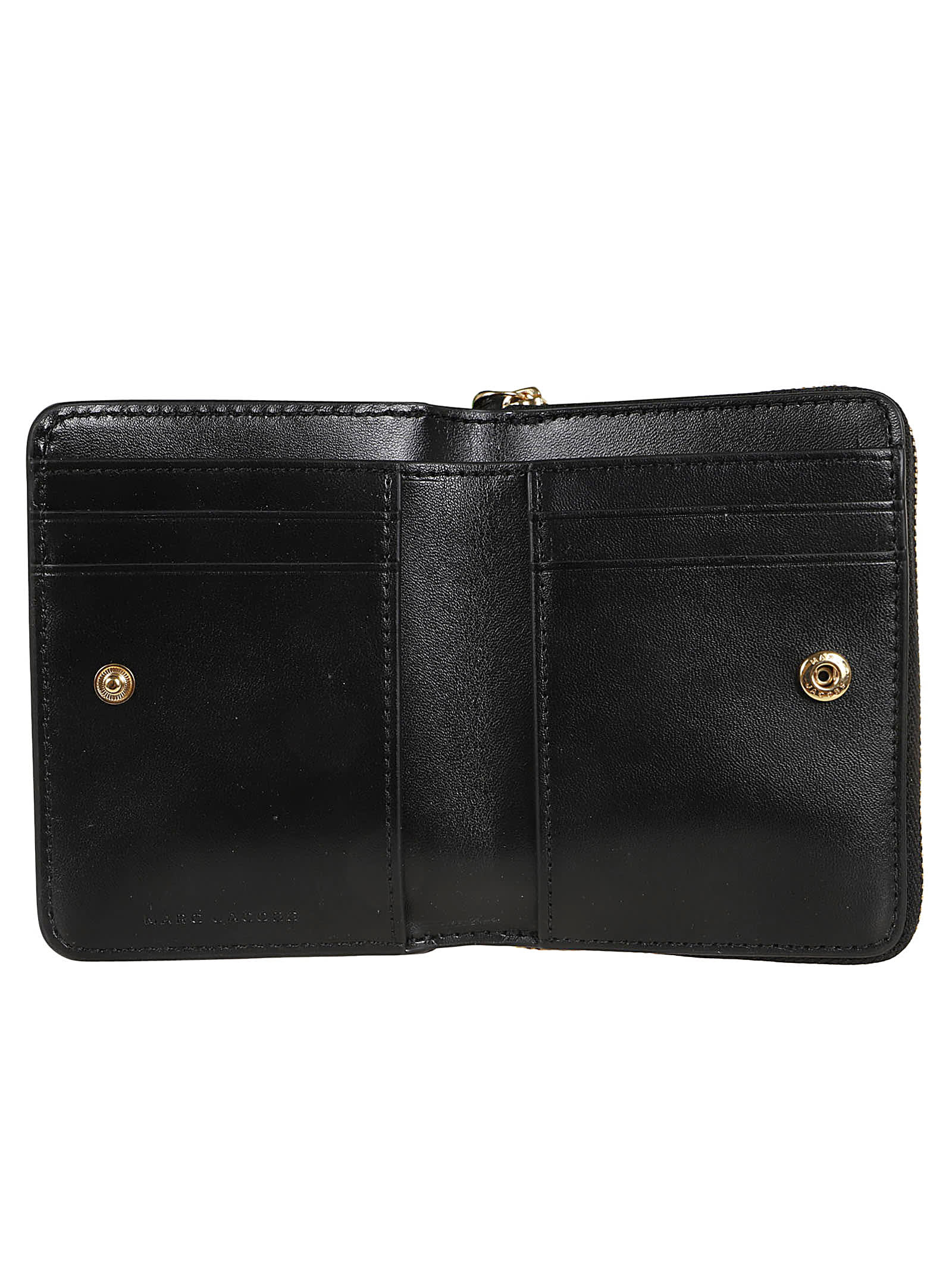 Shop Marc Jacobs The Mini Compact Wallet In Black