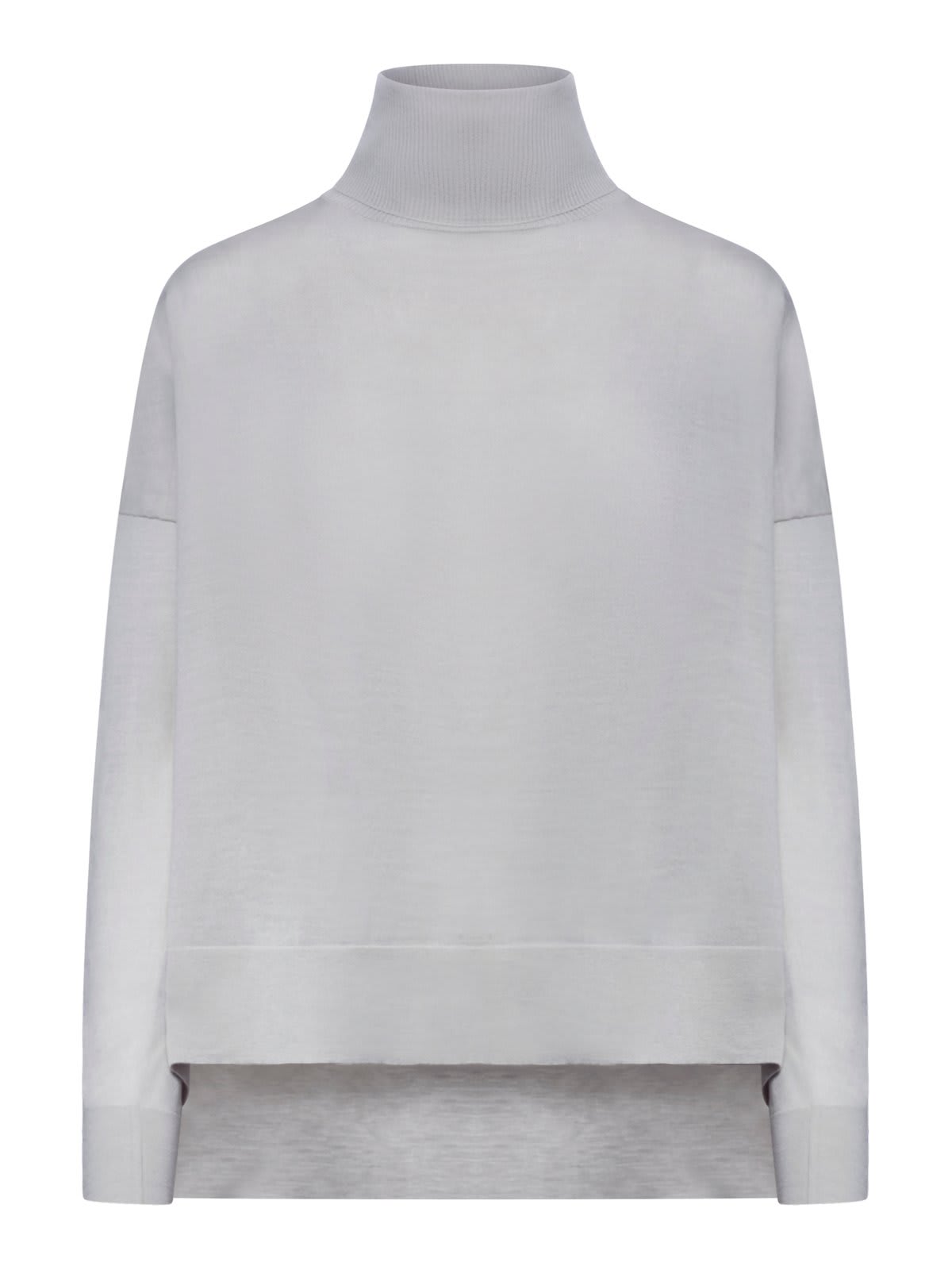 Shop Roberto Collina Turtleneck Knit Sweater In Grey