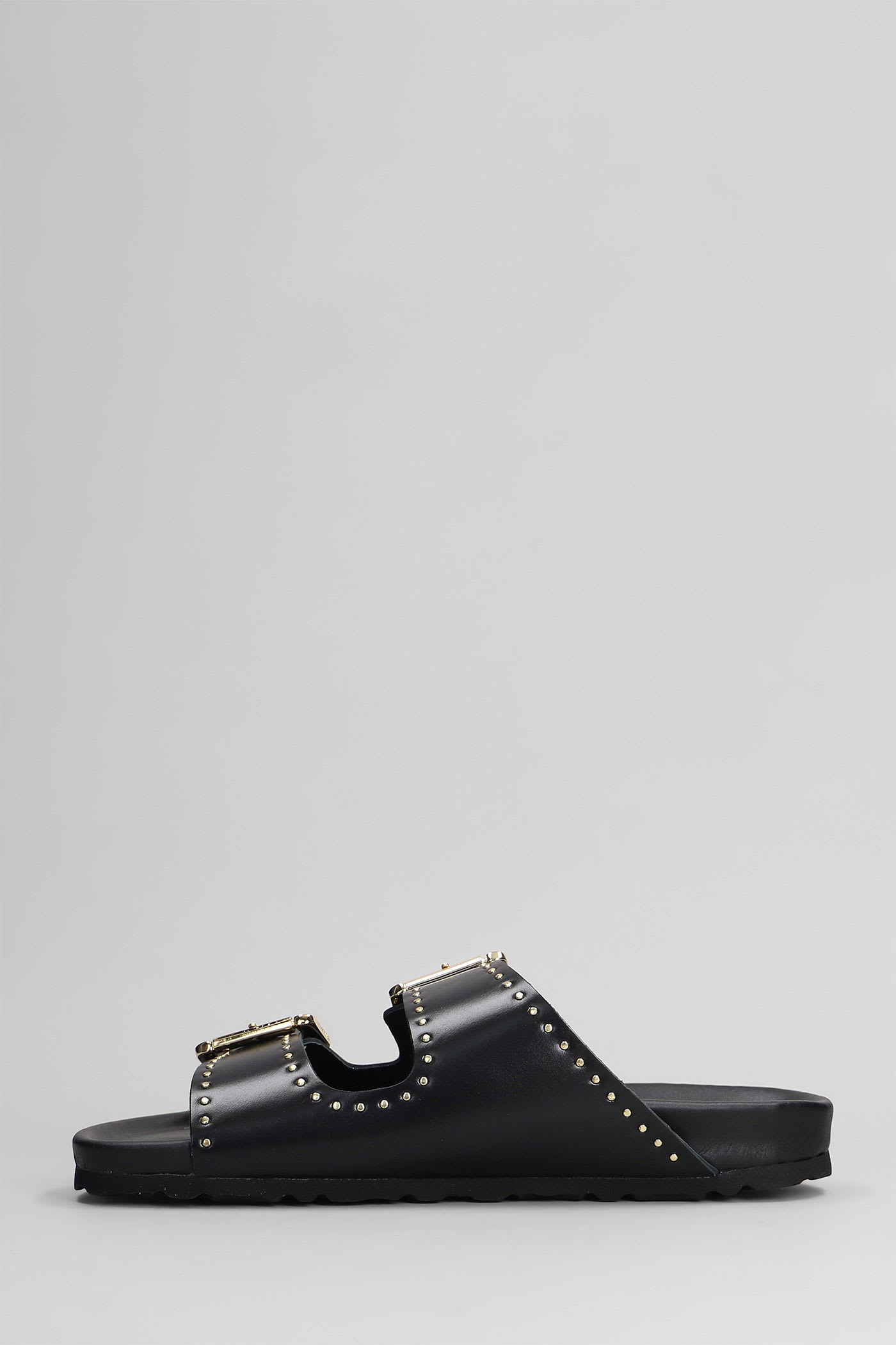 Cubanas Amalia Flats In Black Leather