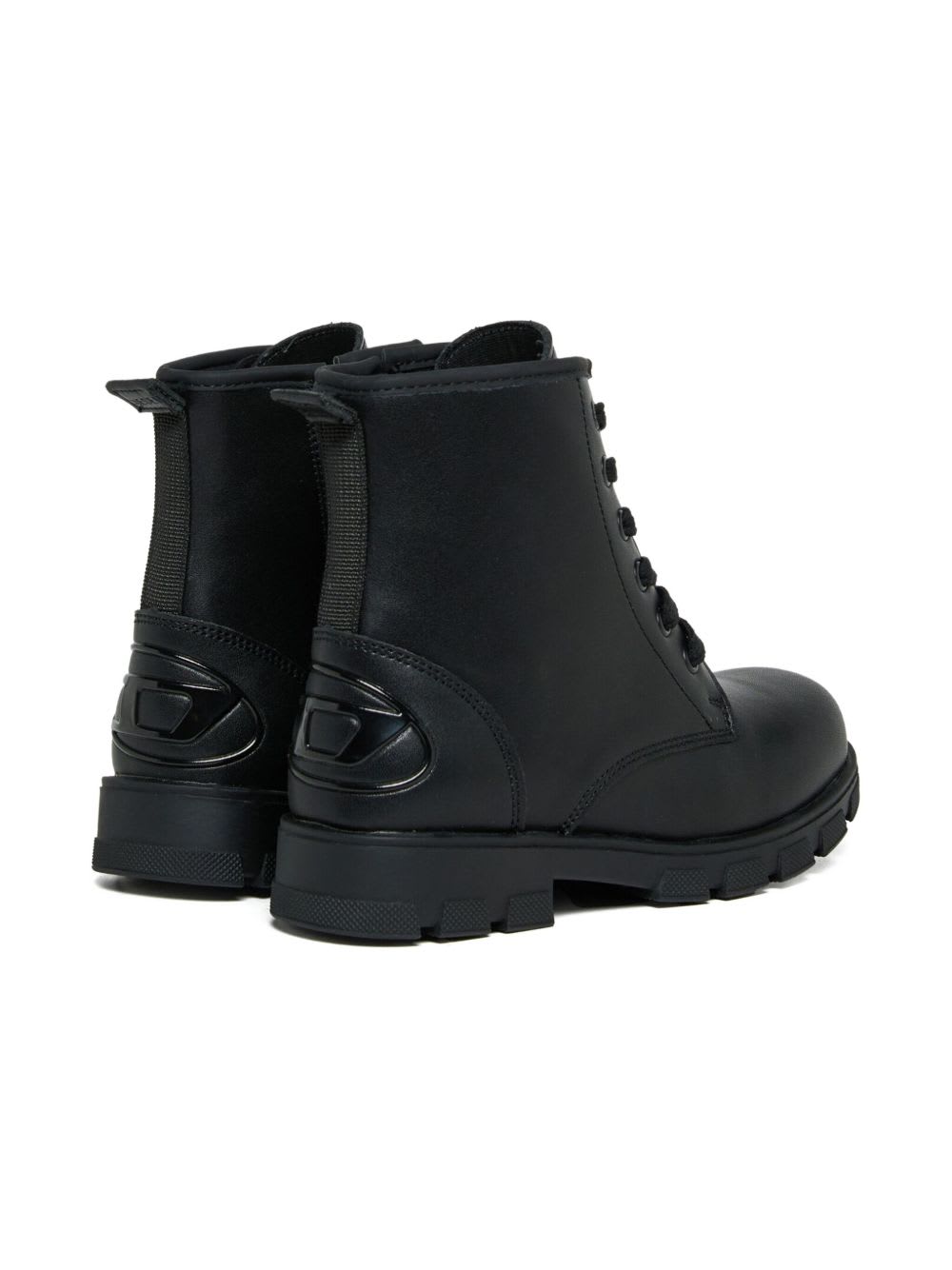 Diesel D-hammer Ak Lace-up Combat Boots In Black