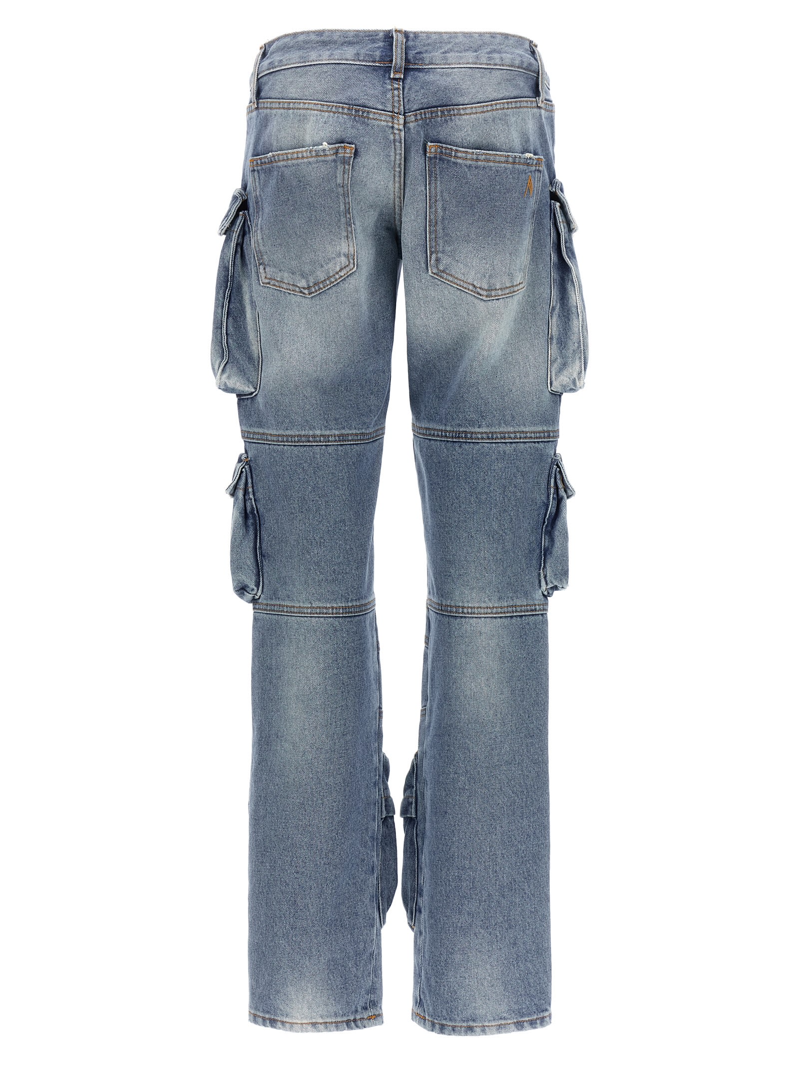 Shop Attico Essie Jeans In Blu Denim