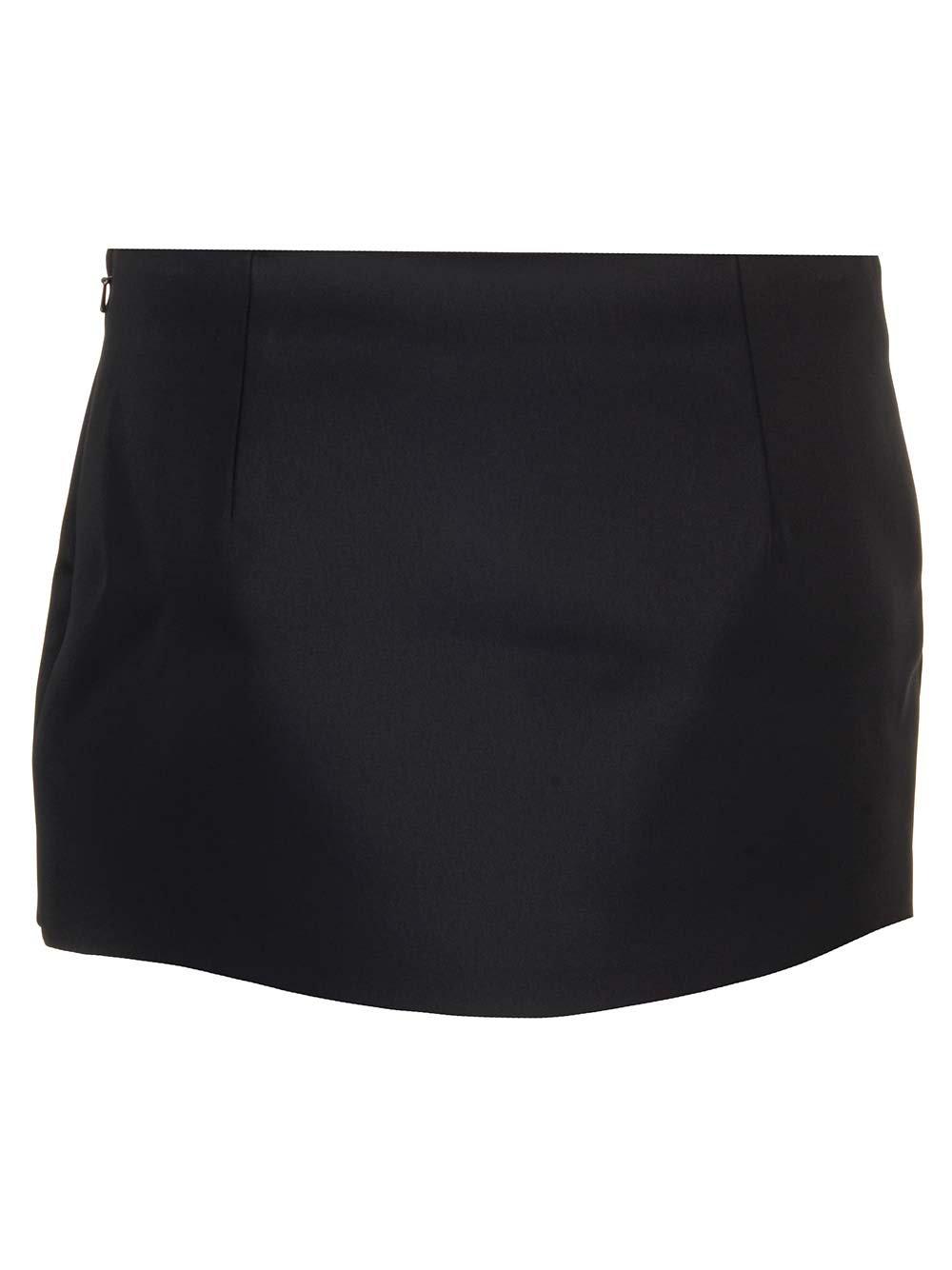 Shop Khaite Jett Mini Skirt In Black