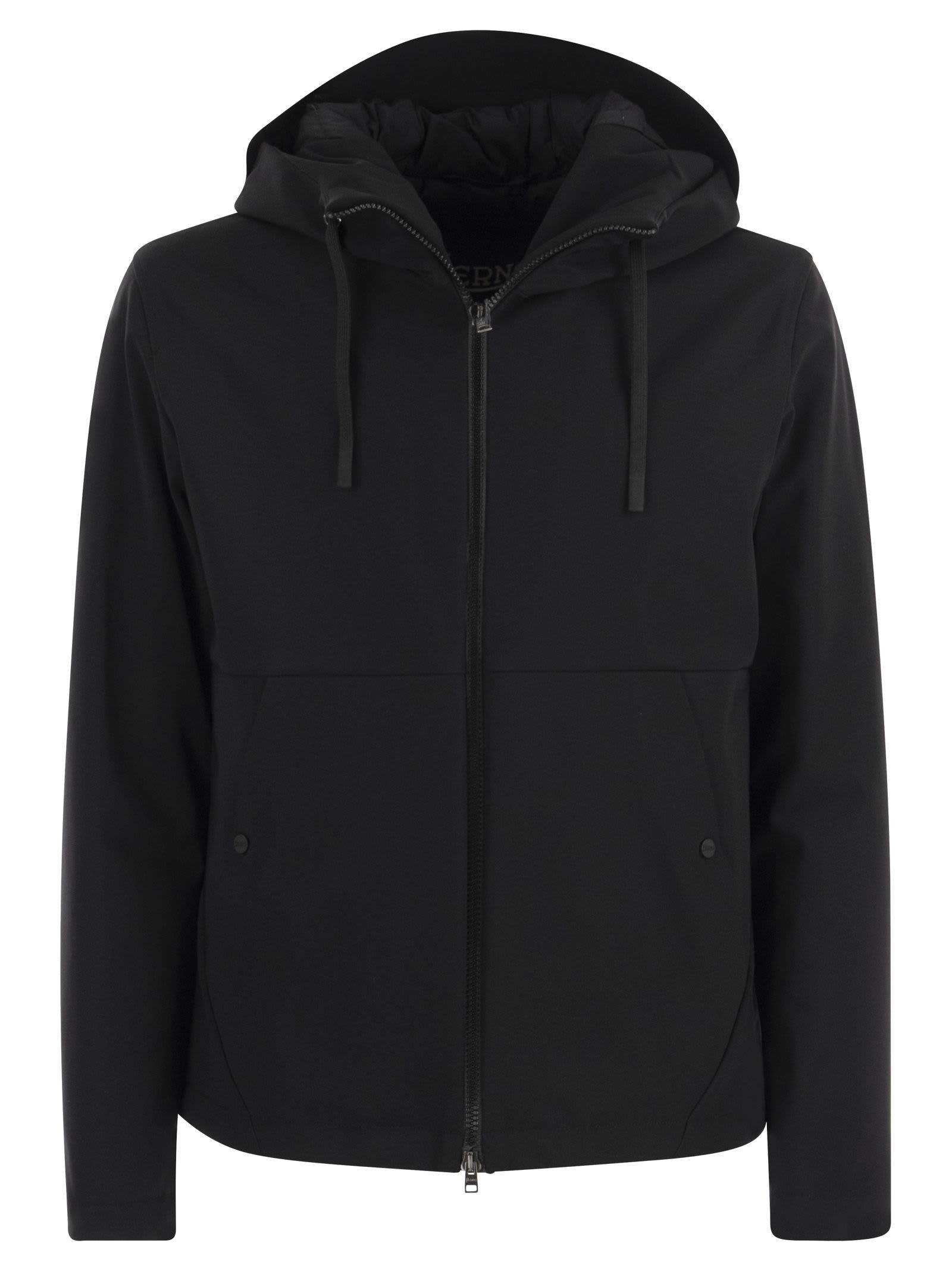 Shop Herno Hooded Jacket Jacket In Nero