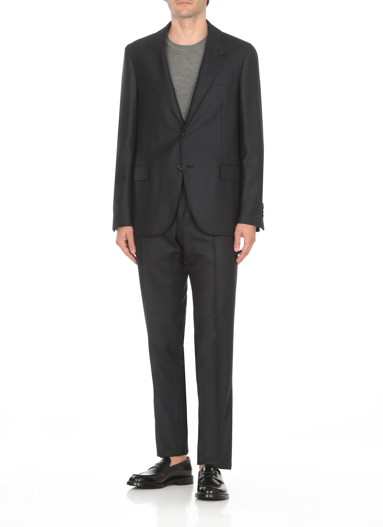 Shop Lardini Wool Suit In Blue