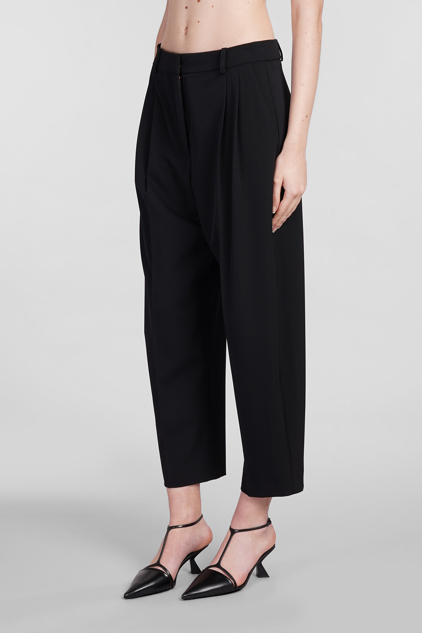 Shop Stella Mccartney Pants In Black Wool