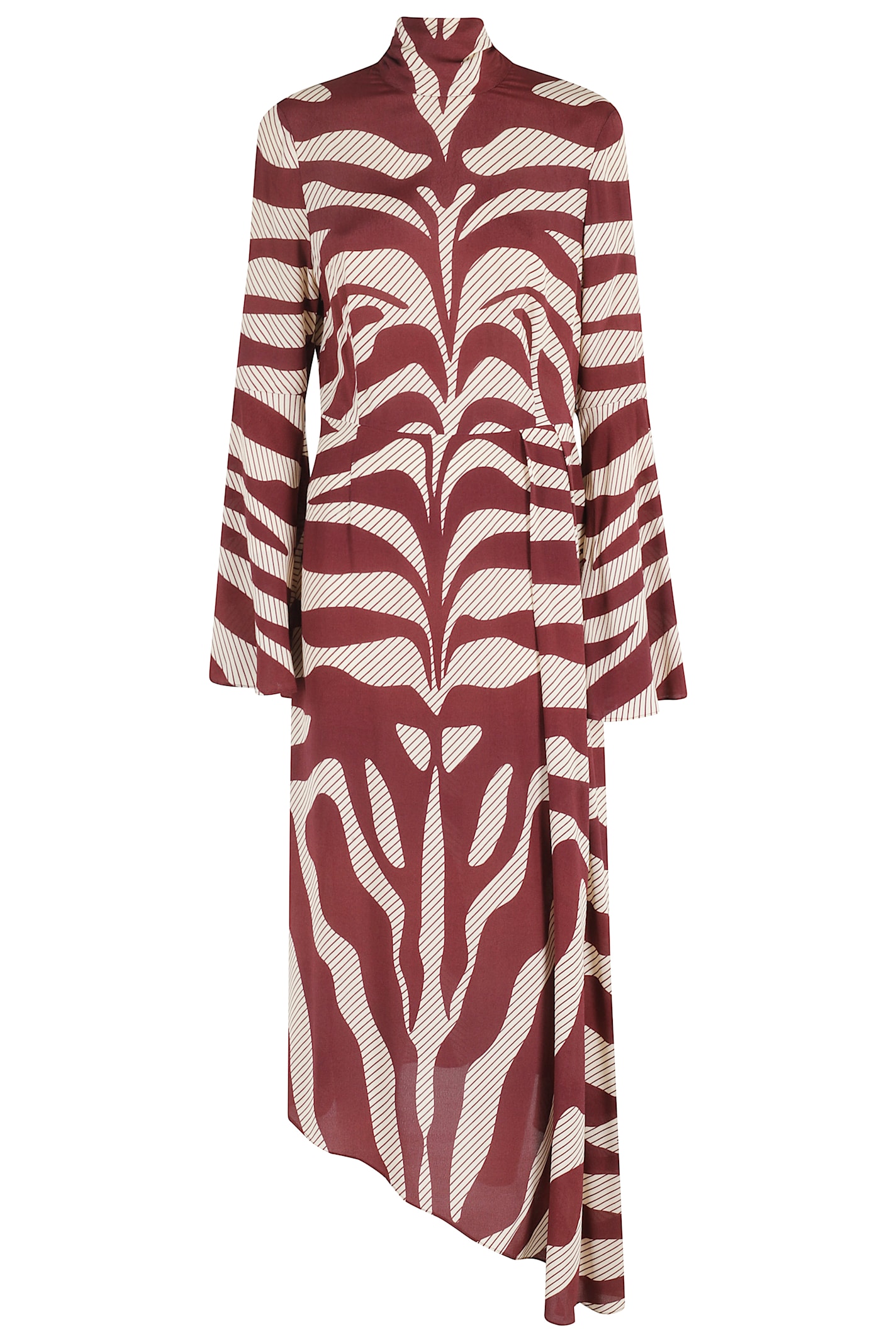 Essentiel Antwerp Striped Tie Midi Dress In Multi
