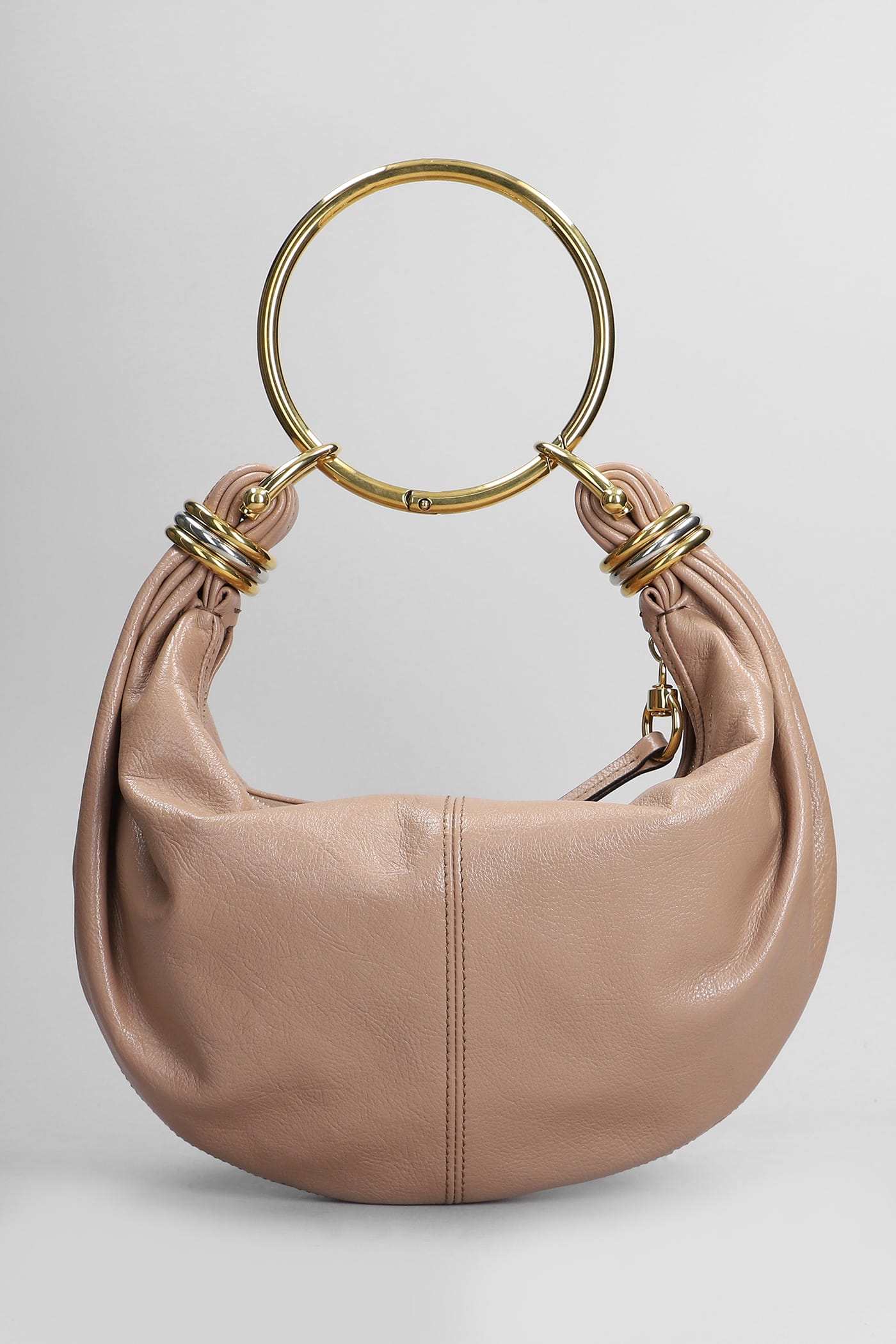 Shop Chloé Bracelet Bag Shoulder Bag In Powder Leather