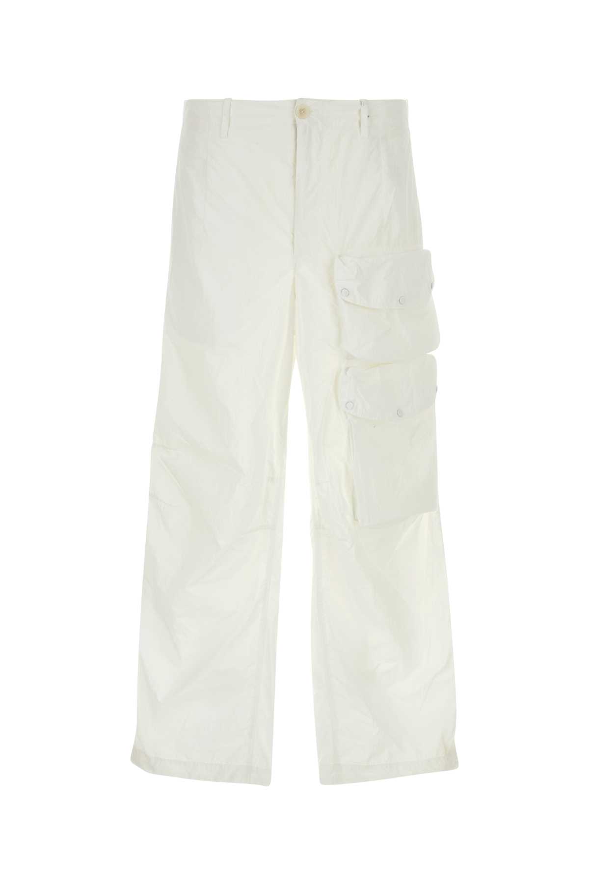 White Nylon Cargo Pant