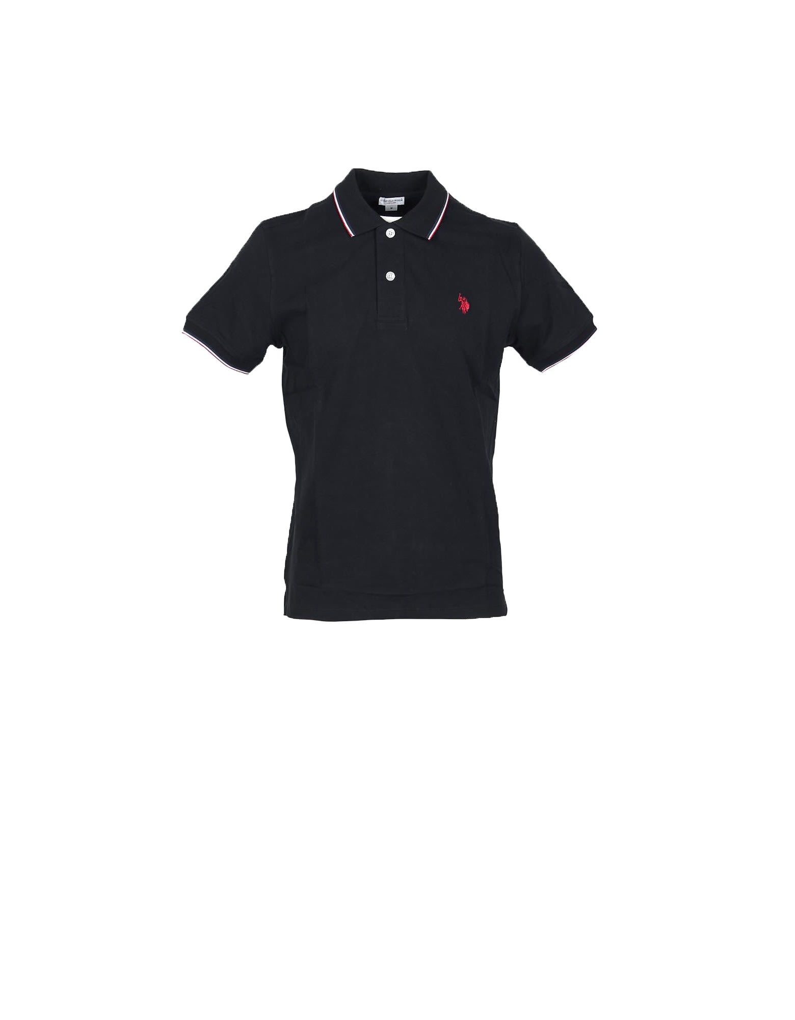 U.s. Polo Assn. Black Cotton Mens Polo Shirt