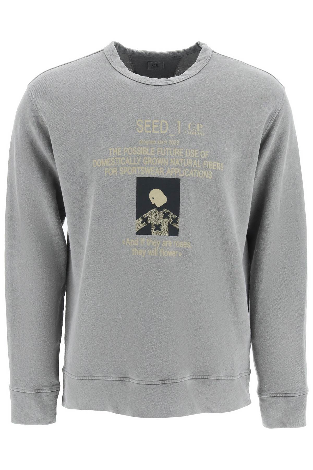 C.p. Company Cp Company Cotton And Ramie Sweatshirt With Graphic