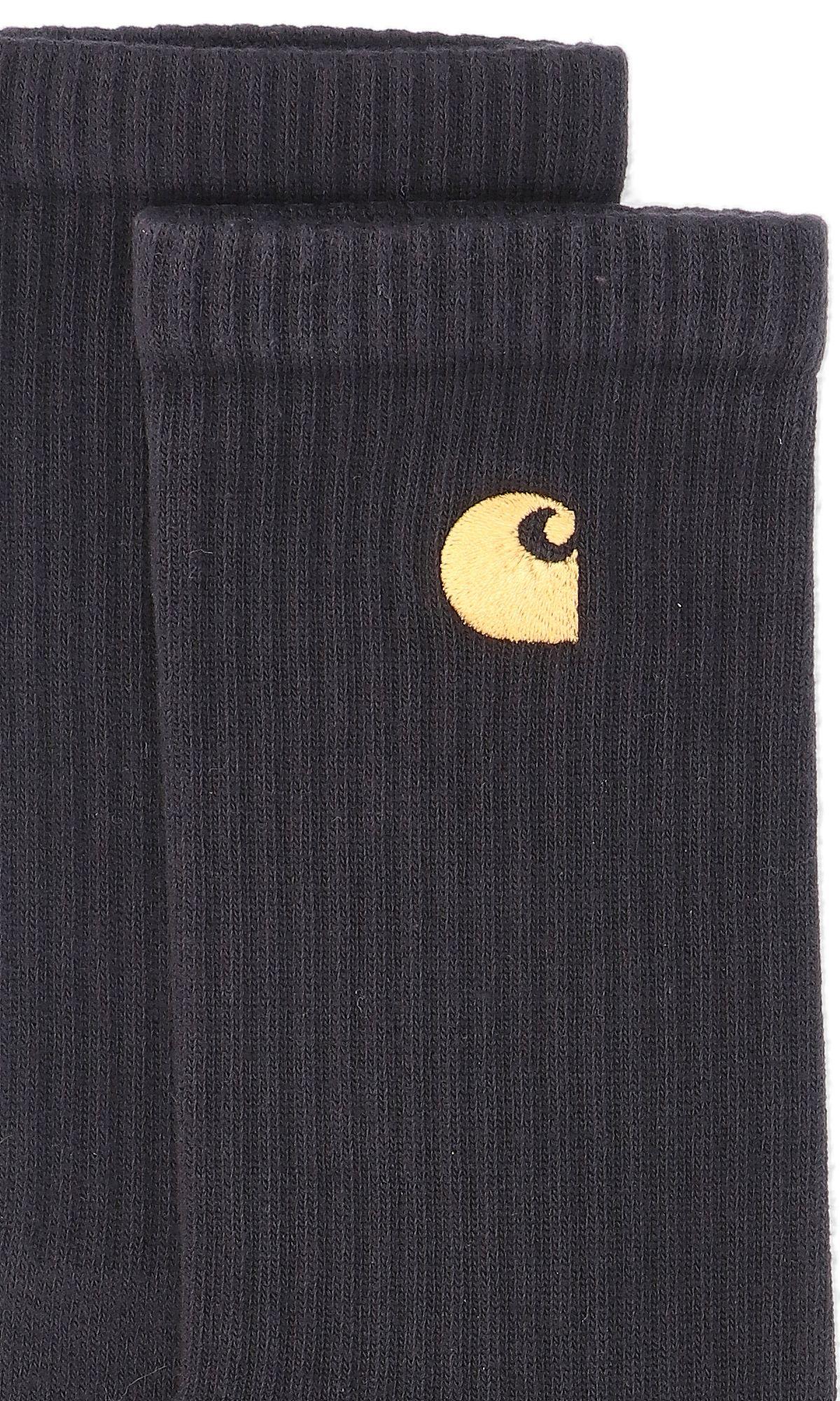 Shop Carhartt Chase Logo Socks In Nero/oro