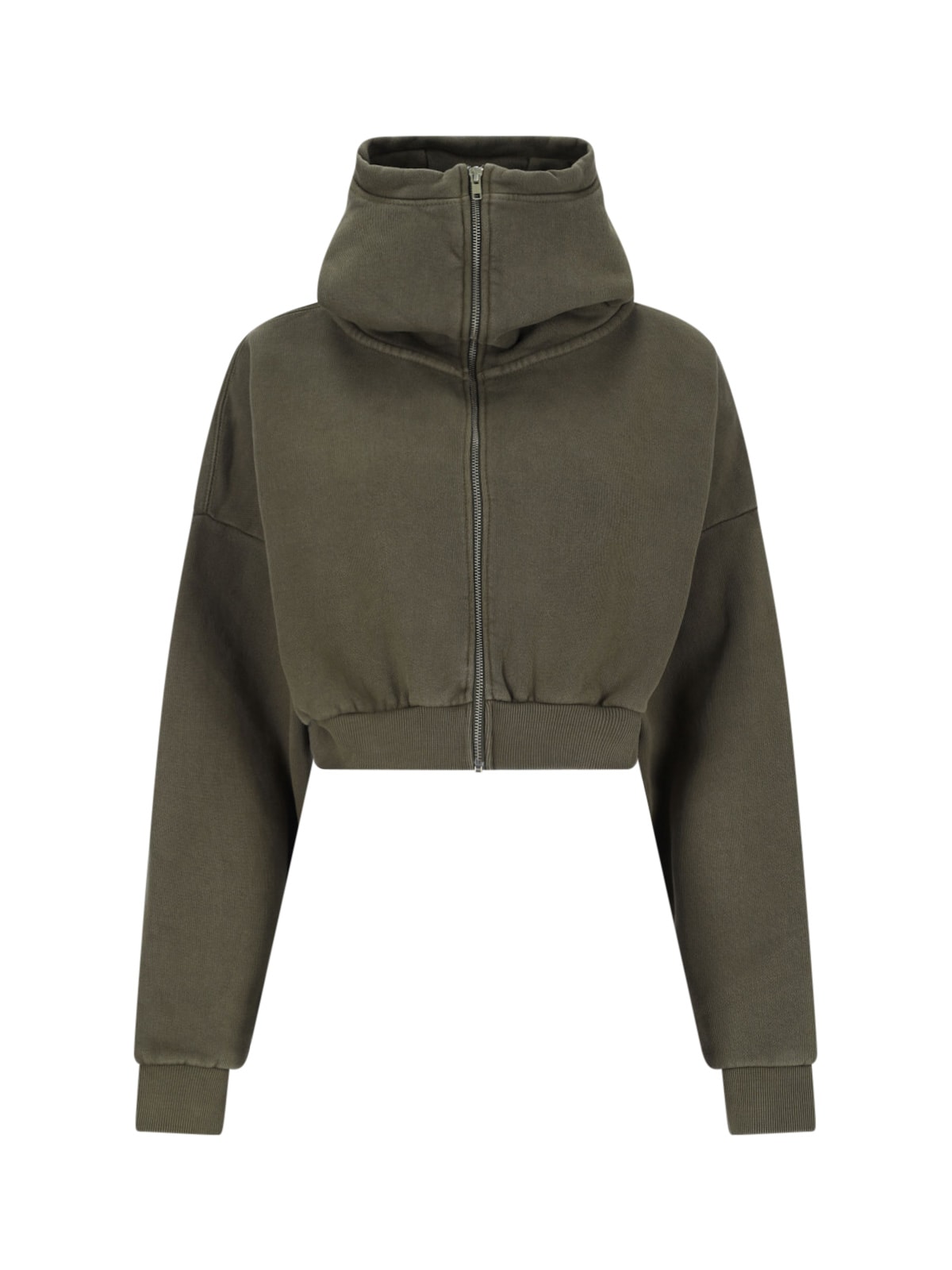 Zip Cropped Sweatshirt